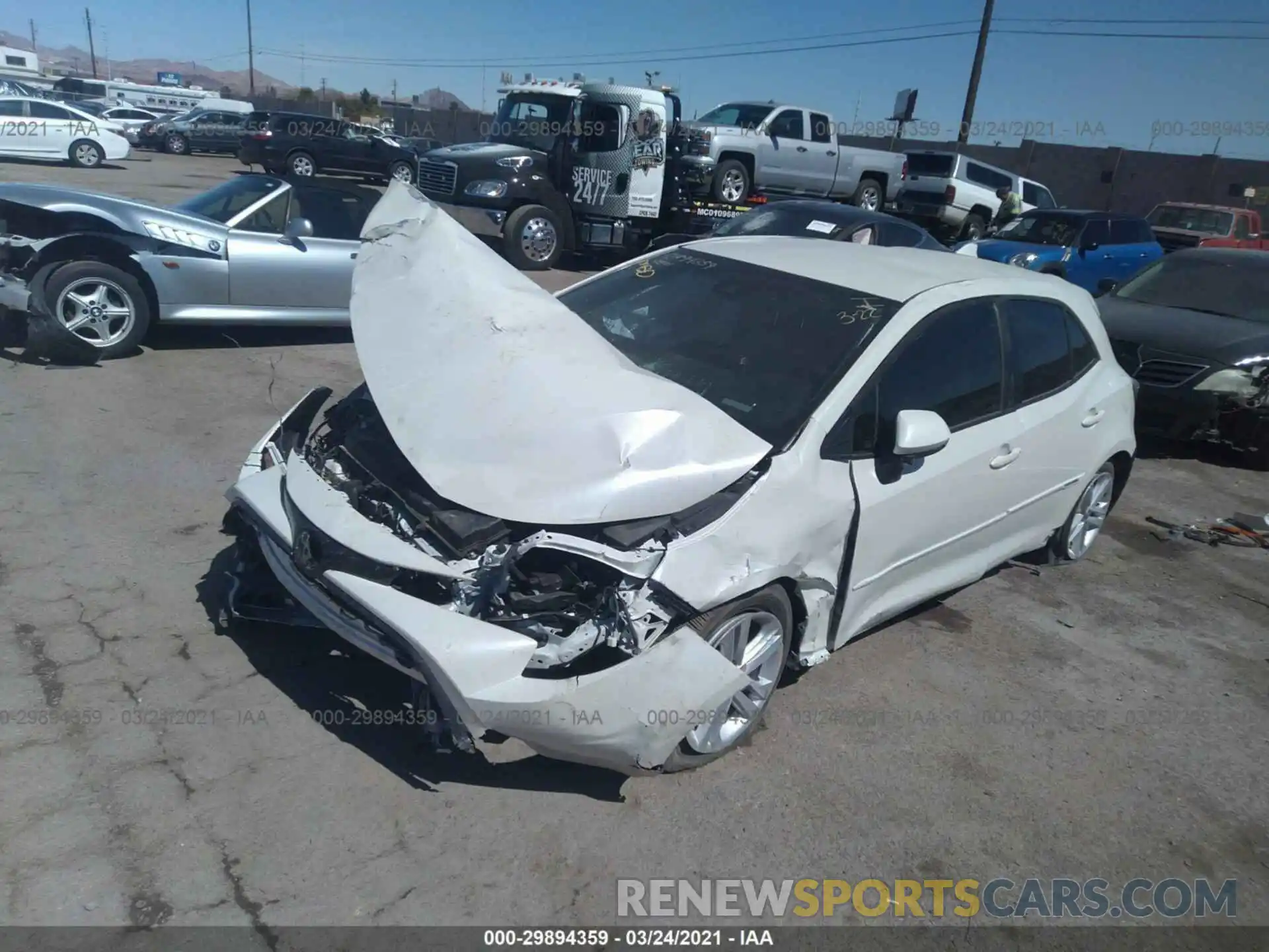 2 Photograph of a damaged car JTNK4RBE9K3061385 TOYOTA COROLLA HATCHBACK 2019