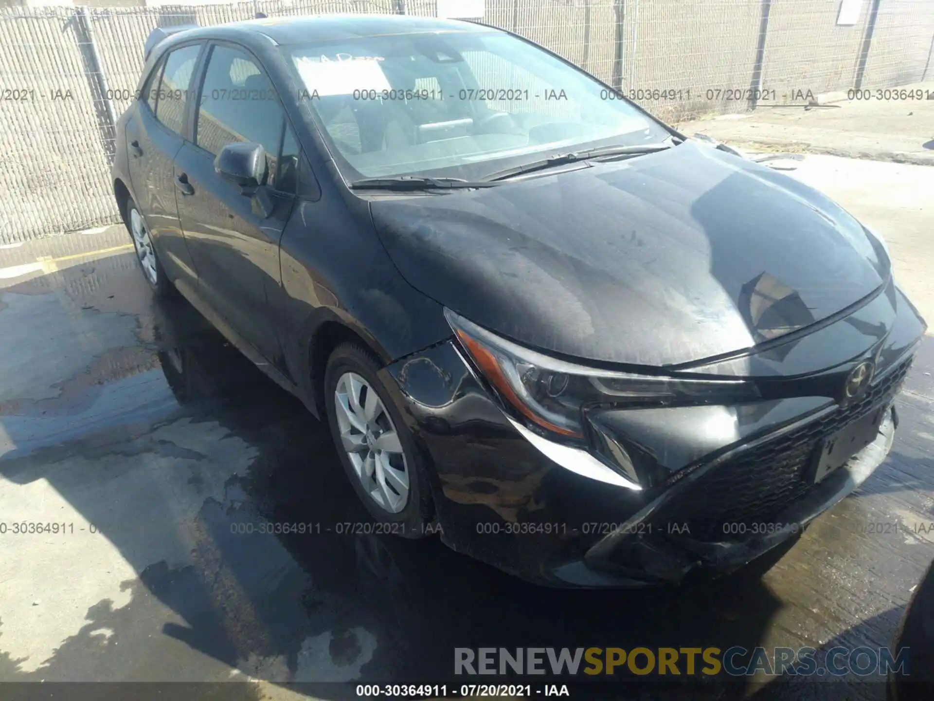 1 Photograph of a damaged car JTNK4RBE9K3071415 TOYOTA COROLLA HATCHBACK 2019