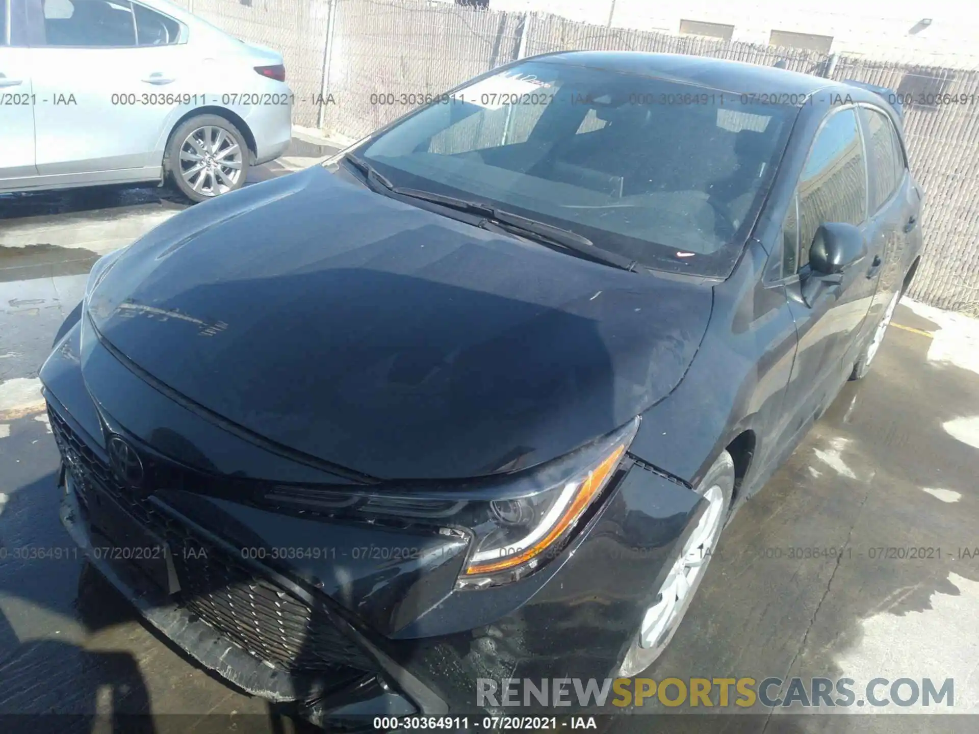 2 Photograph of a damaged car JTNK4RBE9K3071415 TOYOTA COROLLA HATCHBACK 2019