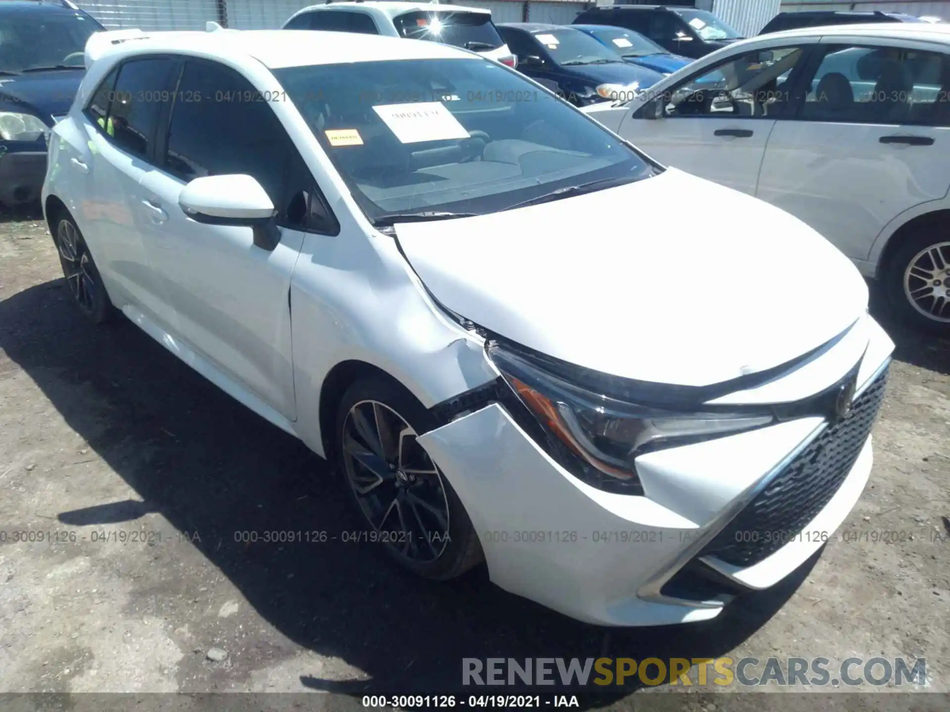 1 Photograph of a damaged car JTNK4RBEXK3002085 TOYOTA COROLLA HATCHBACK 2019