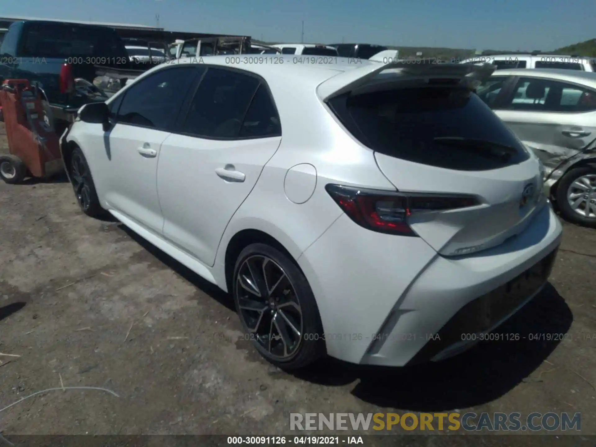 3 Photograph of a damaged car JTNK4RBEXK3002085 TOYOTA COROLLA HATCHBACK 2019