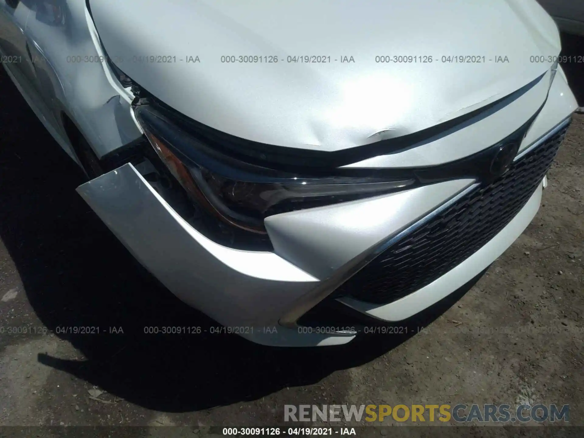 6 Photograph of a damaged car JTNK4RBEXK3002085 TOYOTA COROLLA HATCHBACK 2019