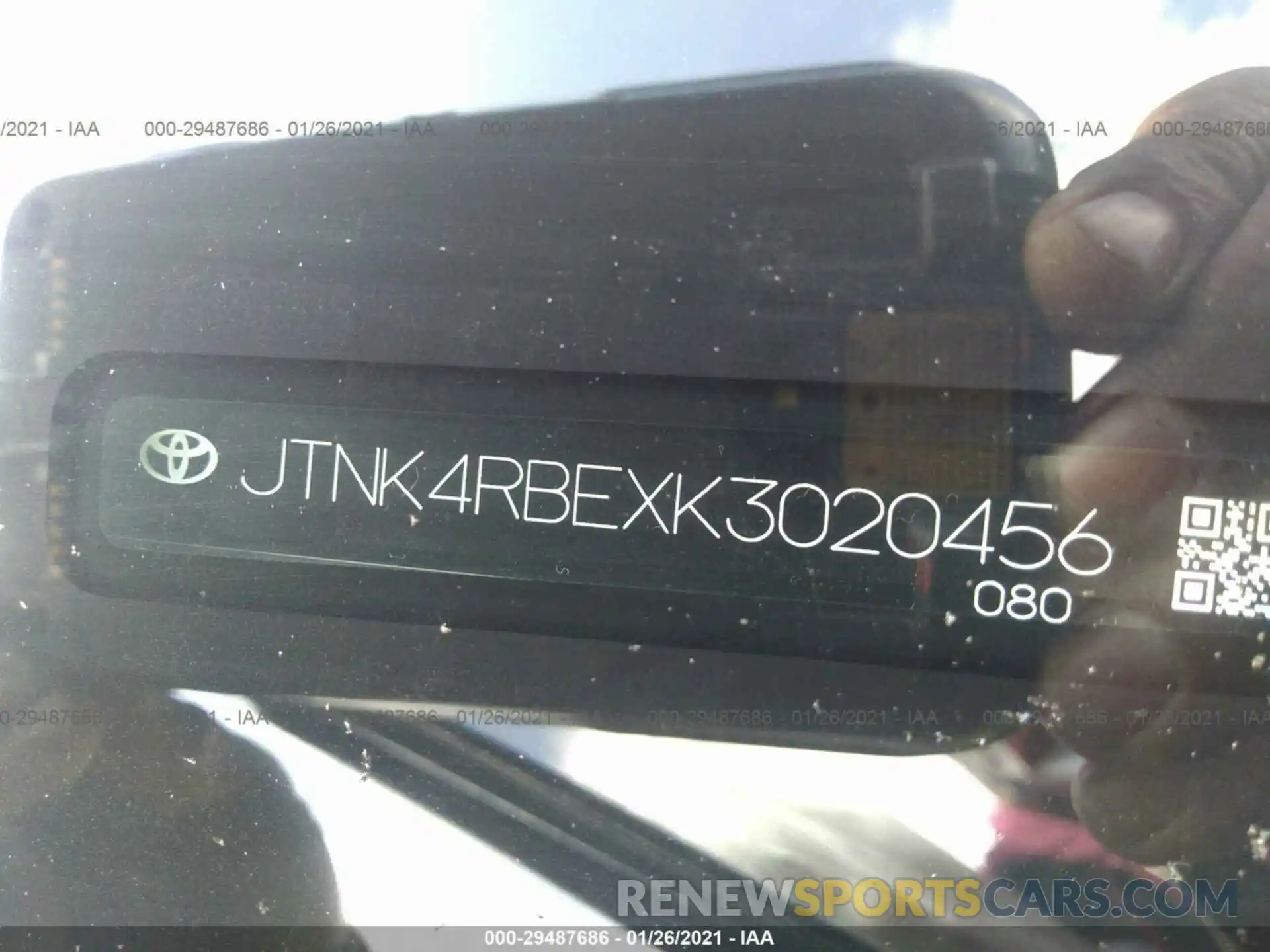 9 Photograph of a damaged car JTNK4RBEXK3020456 TOYOTA COROLLA HATCHBACK 2019