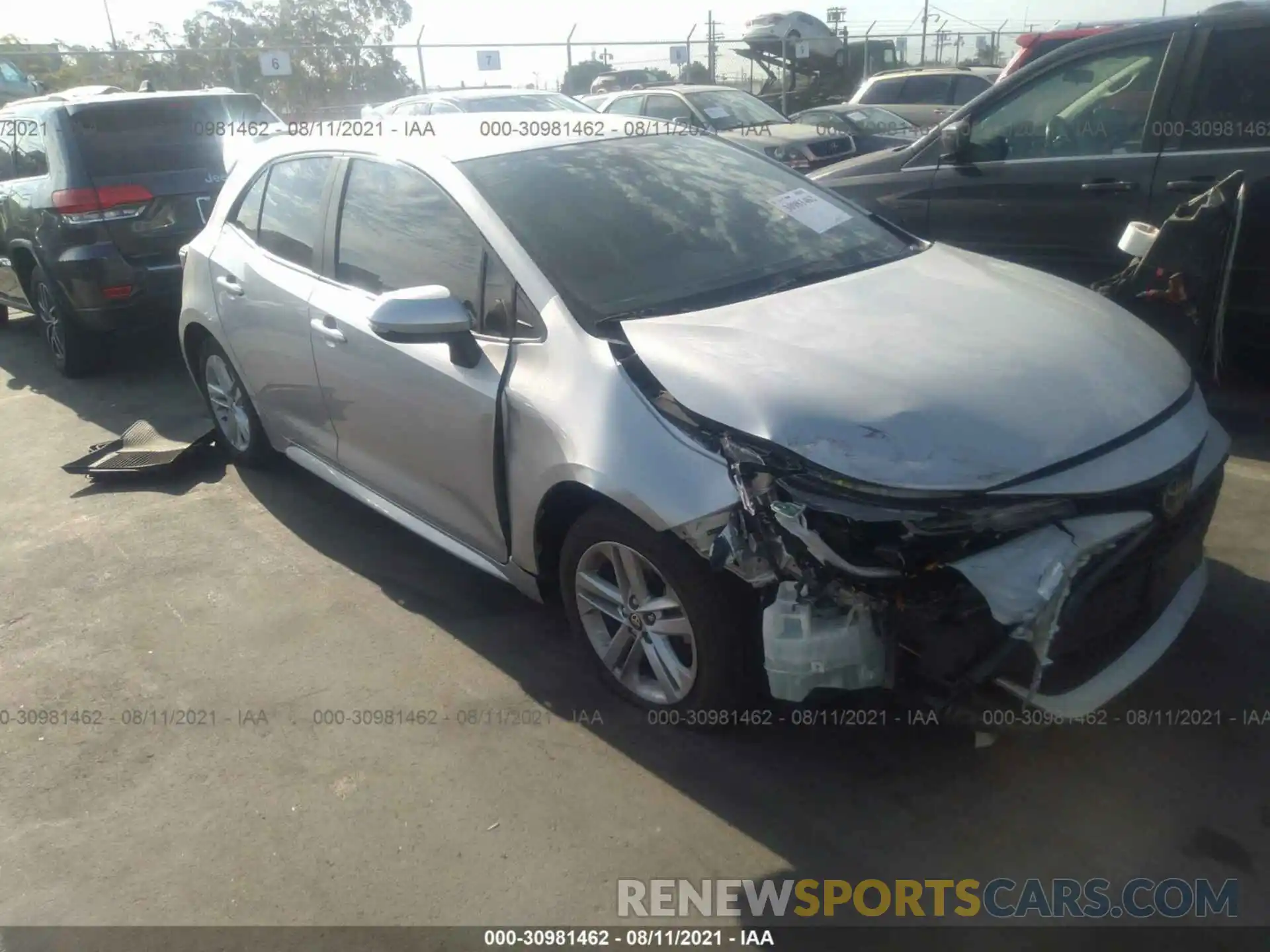 1 Photograph of a damaged car JTNK4RBEXK3020697 TOYOTA COROLLA HATCHBACK 2019