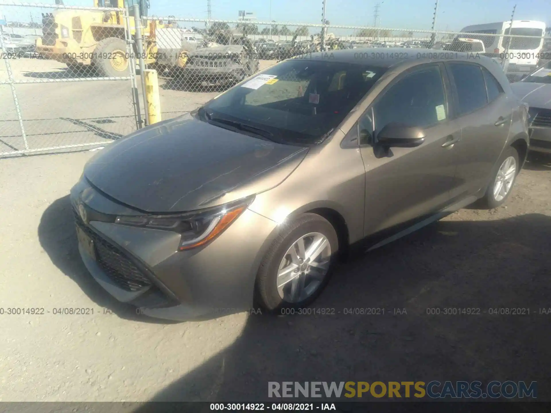 2 Photograph of a damaged car JTNK4RBEXK3022255 TOYOTA COROLLA HATCHBACK 2019