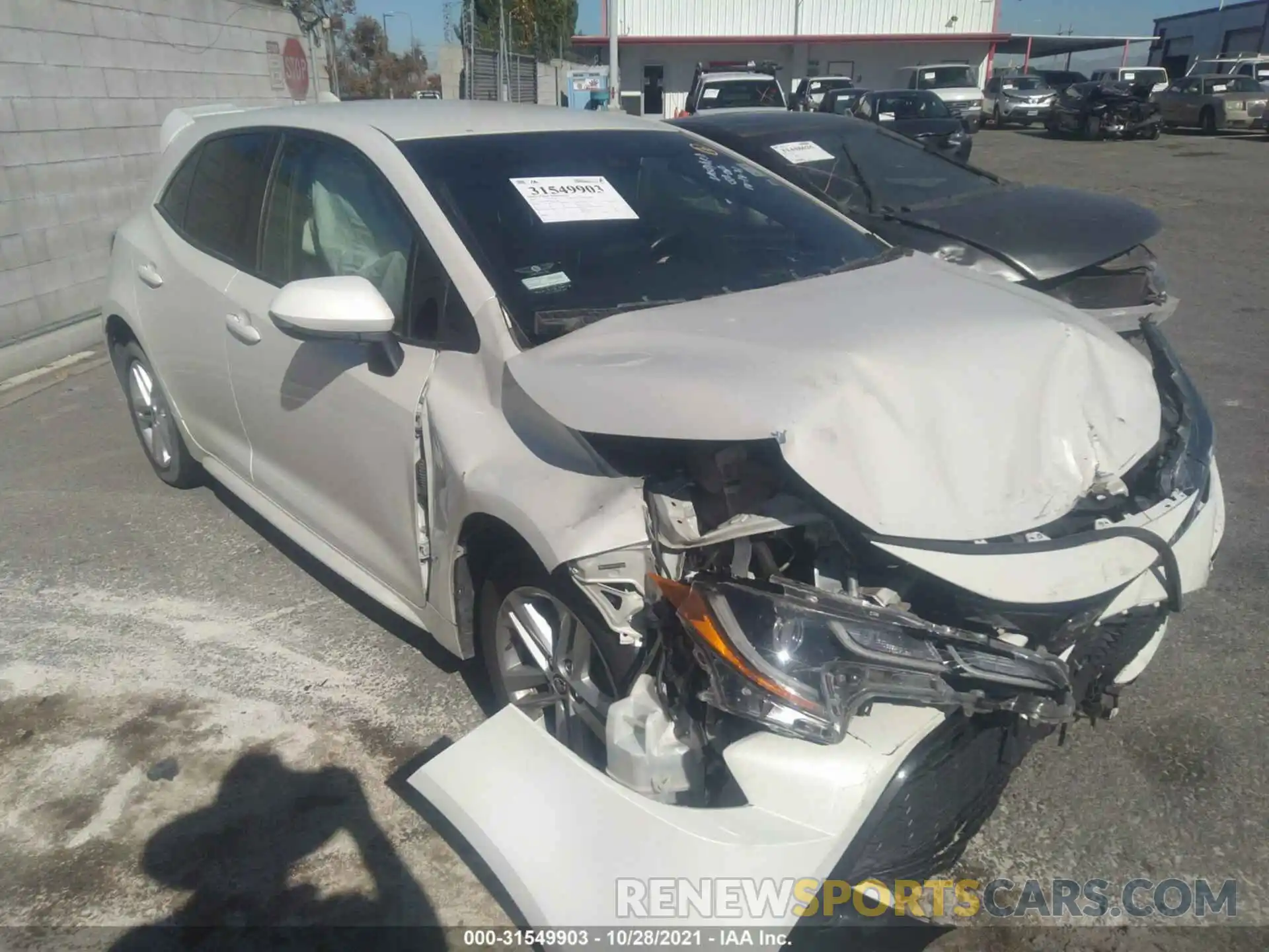 1 Photograph of a damaged car JTNK4RBEXK3022384 TOYOTA COROLLA HATCHBACK 2019