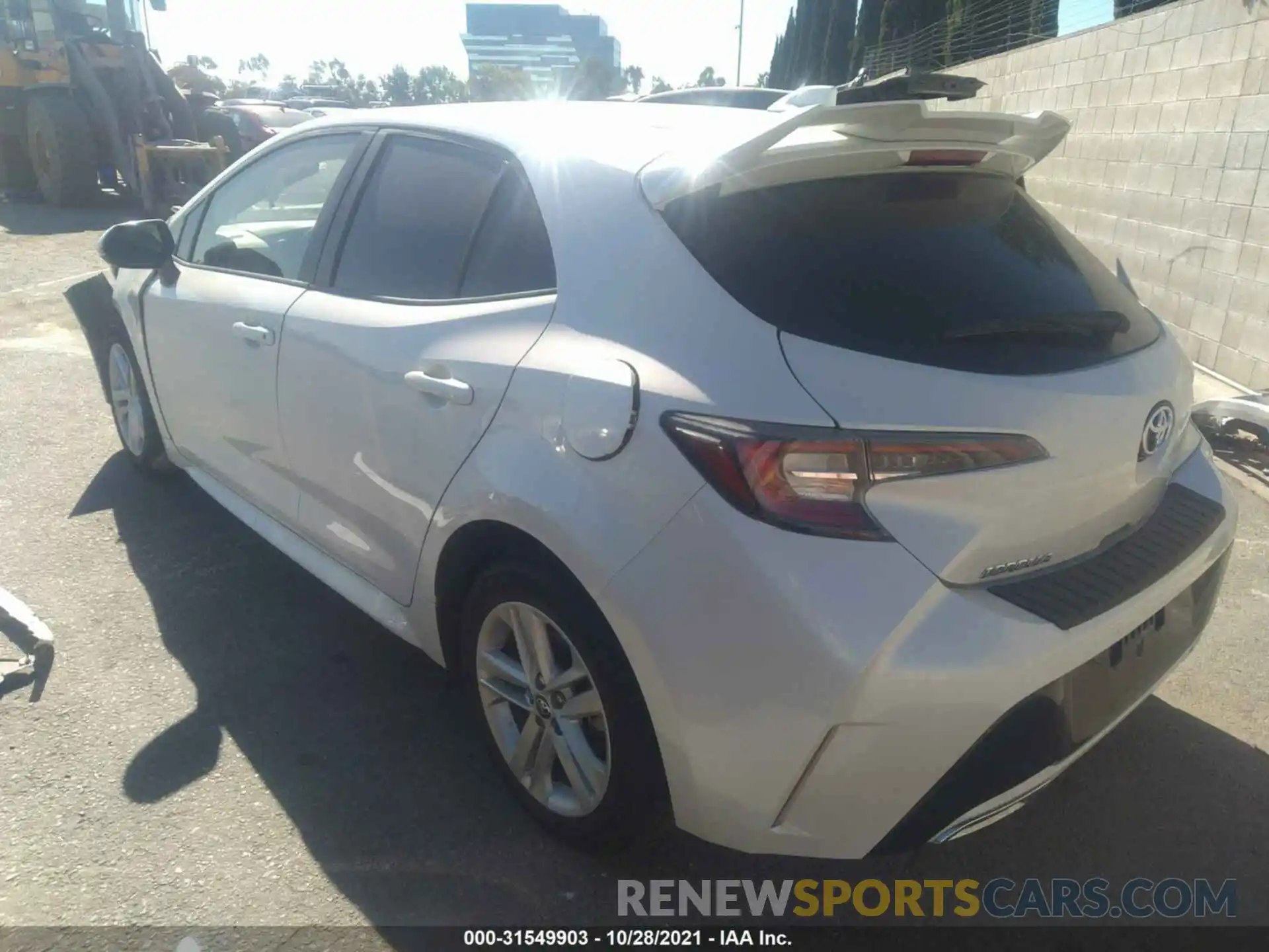 3 Photograph of a damaged car JTNK4RBEXK3022384 TOYOTA COROLLA HATCHBACK 2019