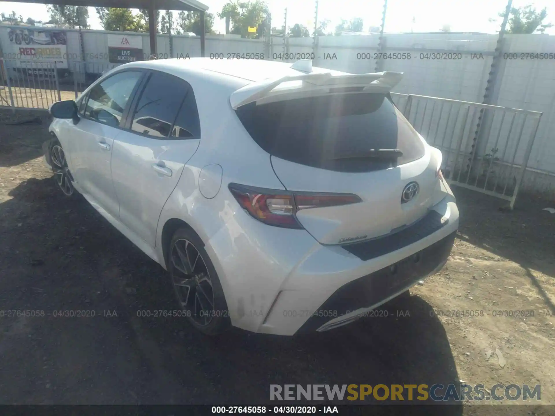 3 Photograph of a damaged car JTNK4RBEXK3024331 TOYOTA COROLLA HATCHBACK 2019