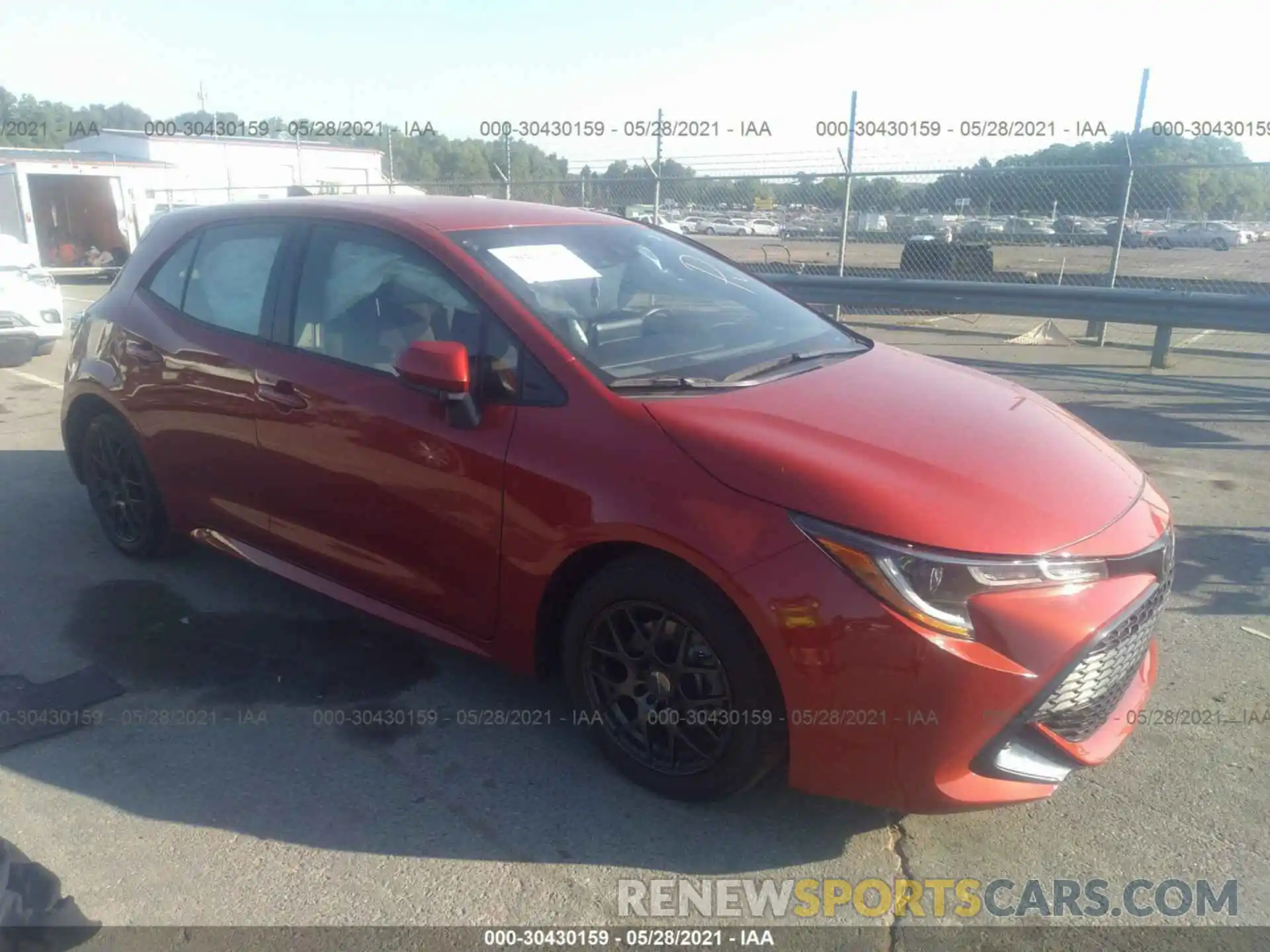 1 Photograph of a damaged car JTNK4RBEXK3041372 TOYOTA COROLLA HATCHBACK 2019