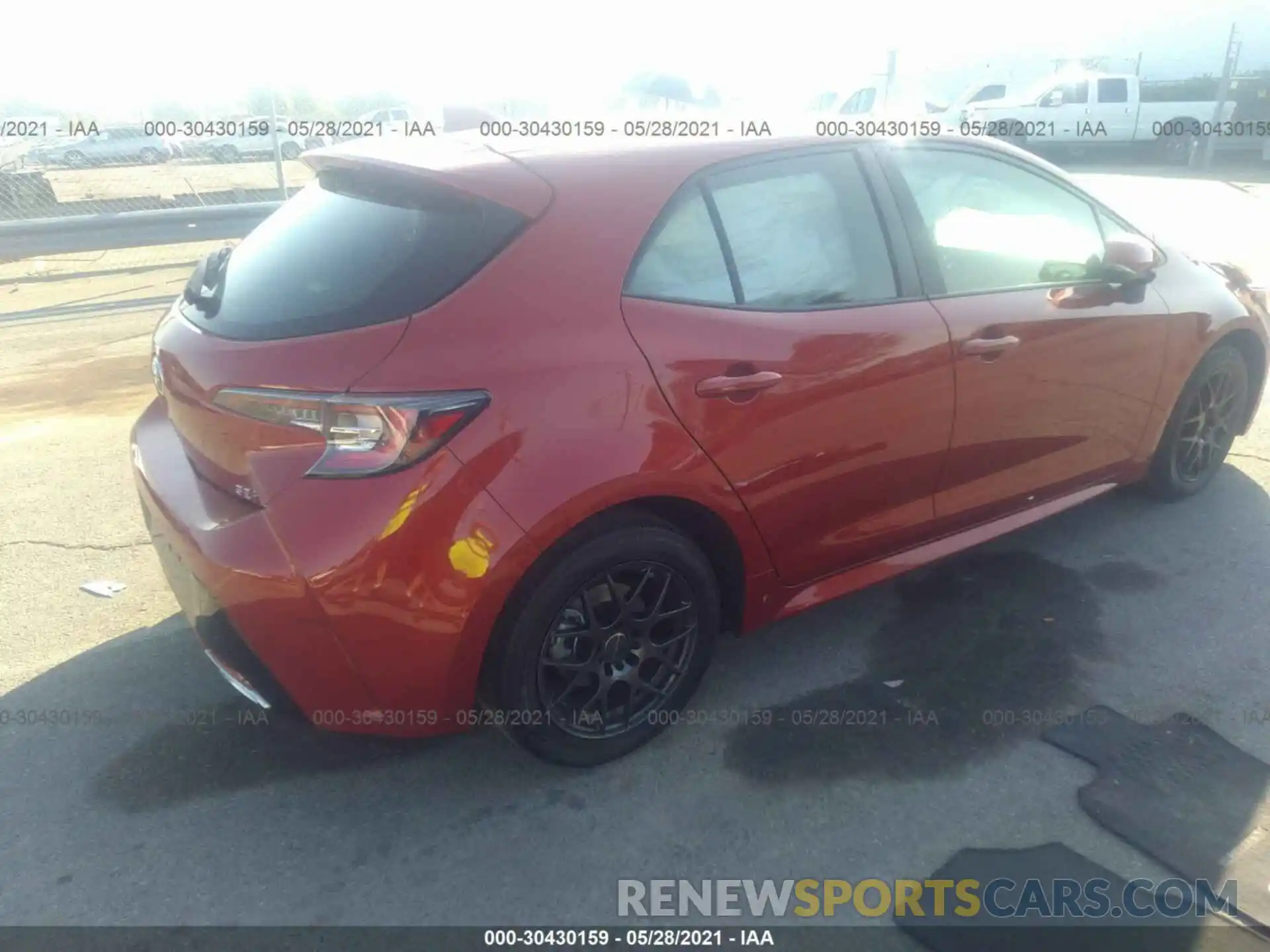 4 Photograph of a damaged car JTNK4RBEXK3041372 TOYOTA COROLLA HATCHBACK 2019