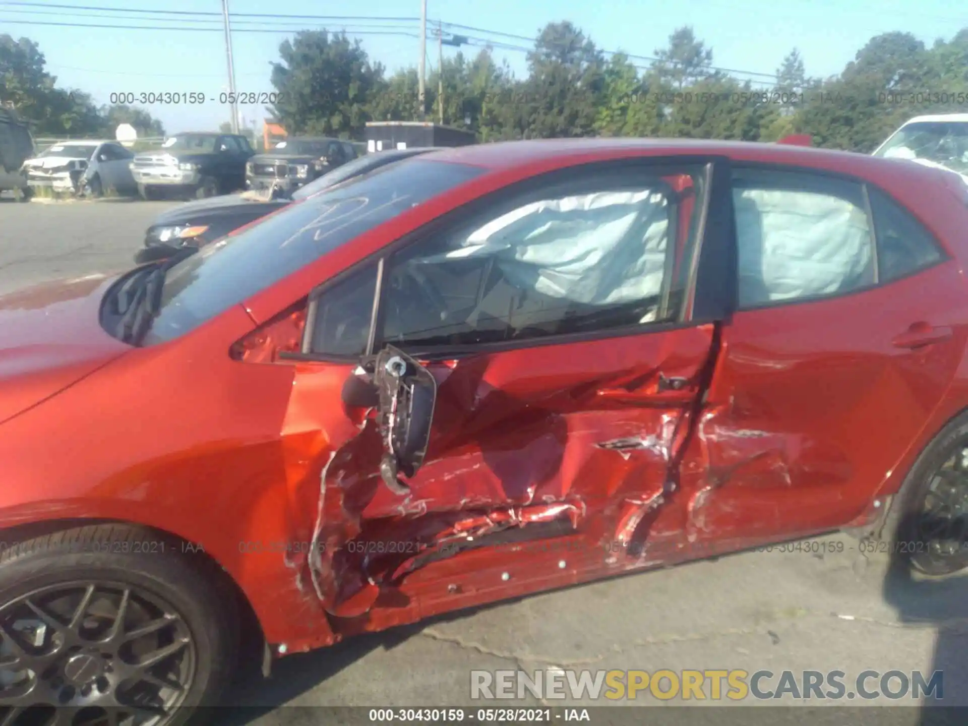 6 Photograph of a damaged car JTNK4RBEXK3041372 TOYOTA COROLLA HATCHBACK 2019