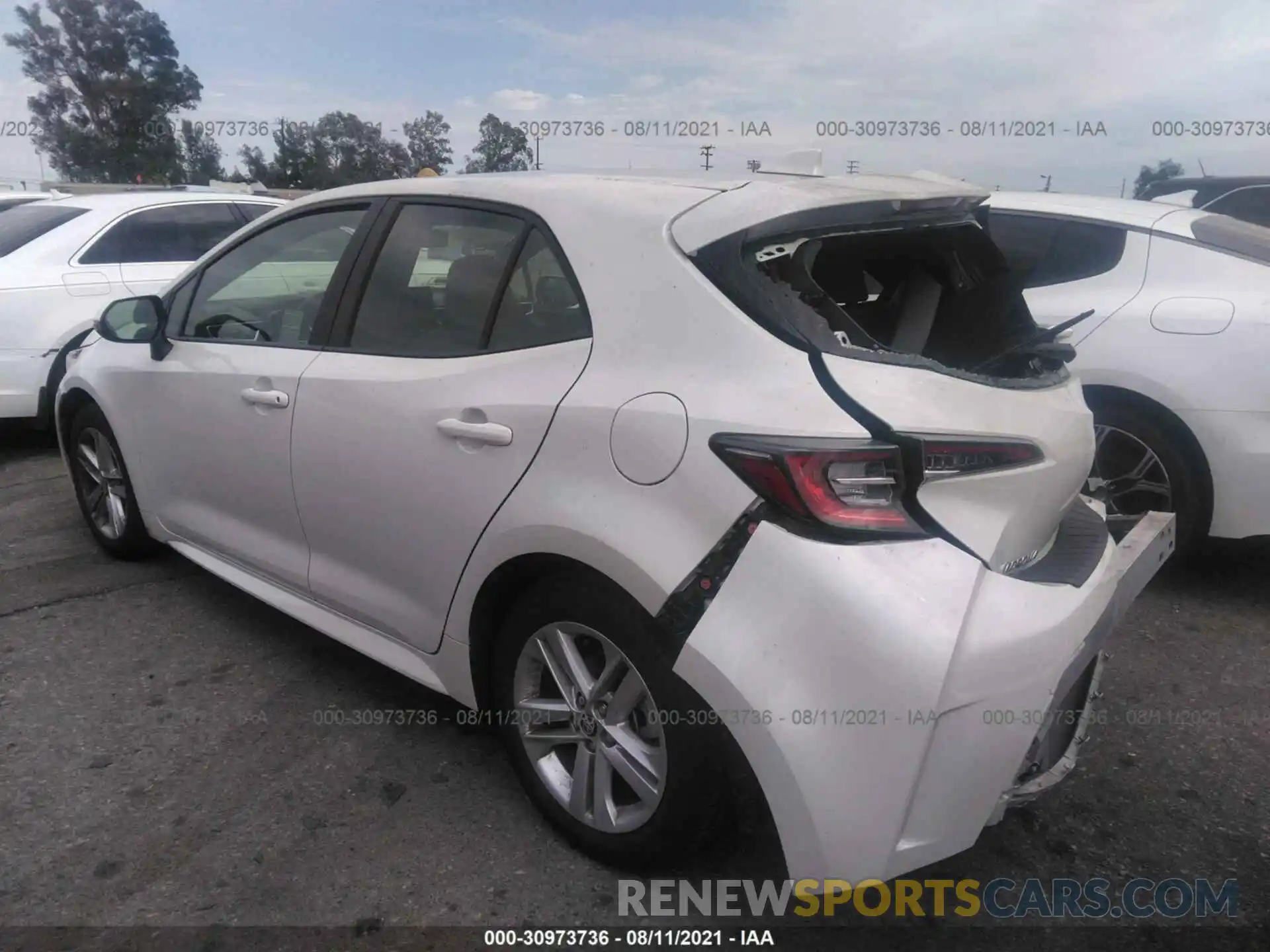 3 Photograph of a damaged car JTNK4RBEXK3052100 TOYOTA COROLLA HATCHBACK 2019