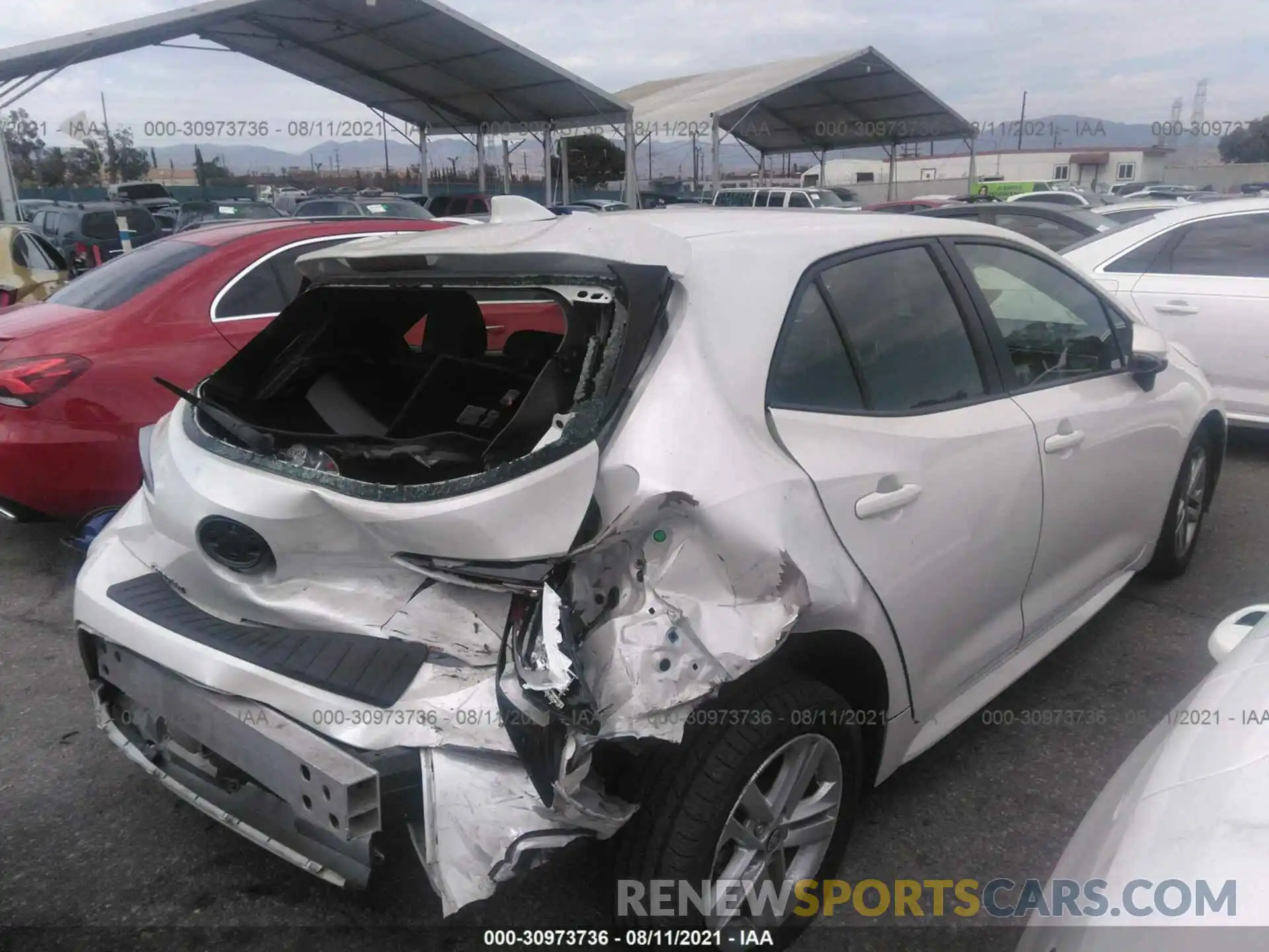 4 Photograph of a damaged car JTNK4RBEXK3052100 TOYOTA COROLLA HATCHBACK 2019