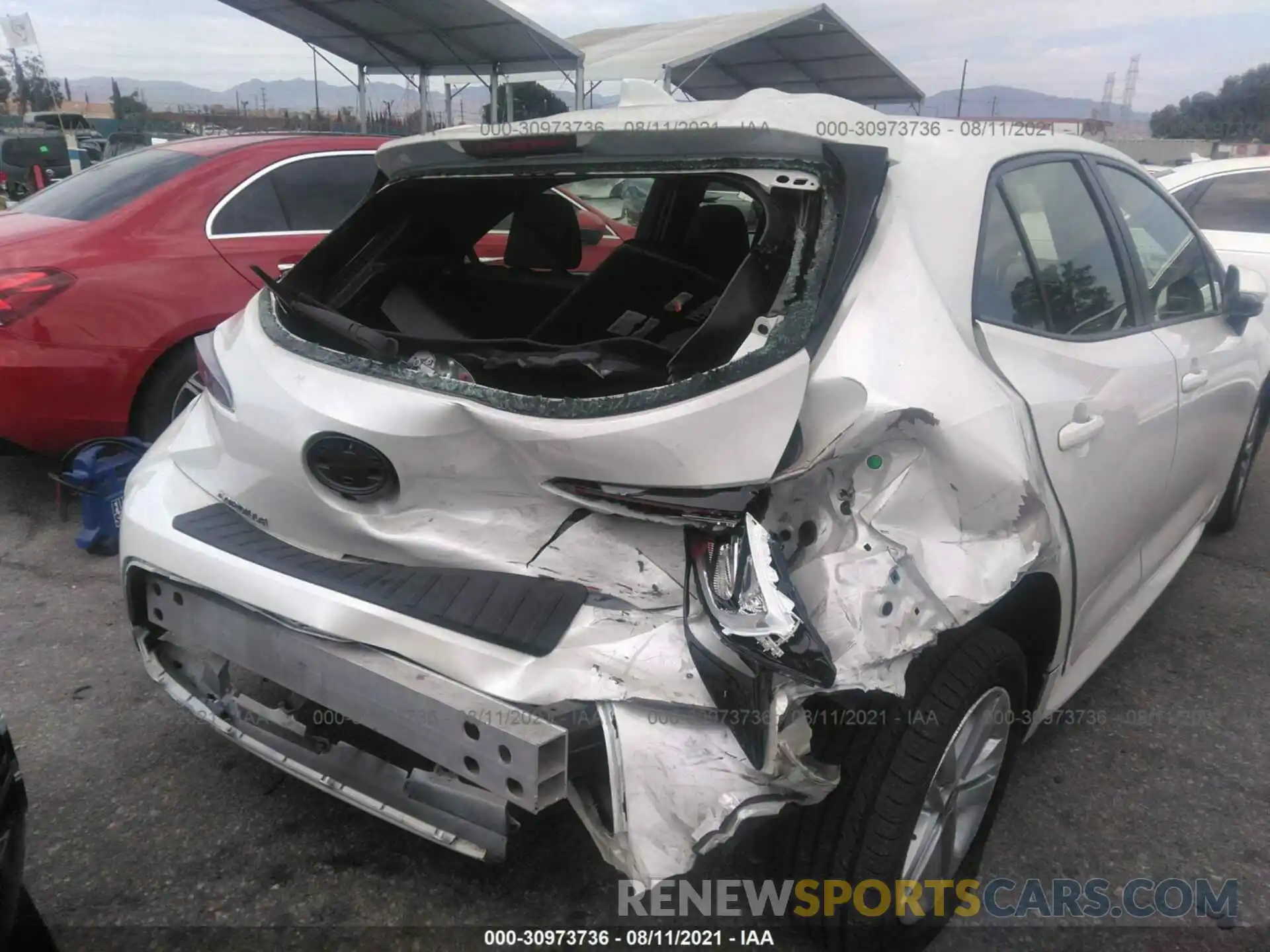 6 Photograph of a damaged car JTNK4RBEXK3052100 TOYOTA COROLLA HATCHBACK 2019