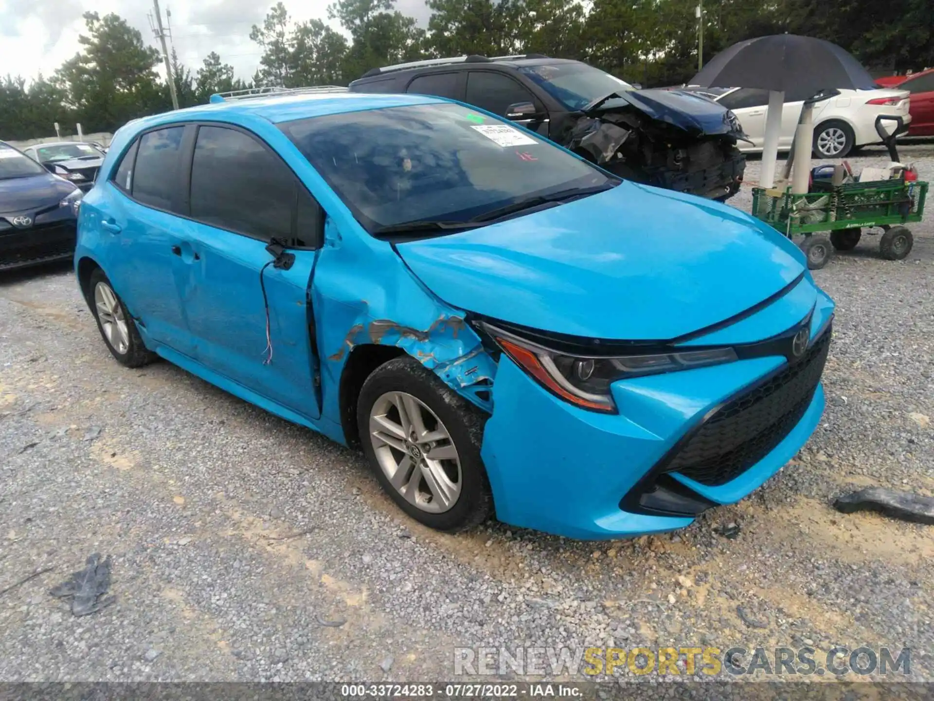 1 Photograph of a damaged car JTNK4RBEXK3055160 TOYOTA COROLLA HATCHBACK 2019