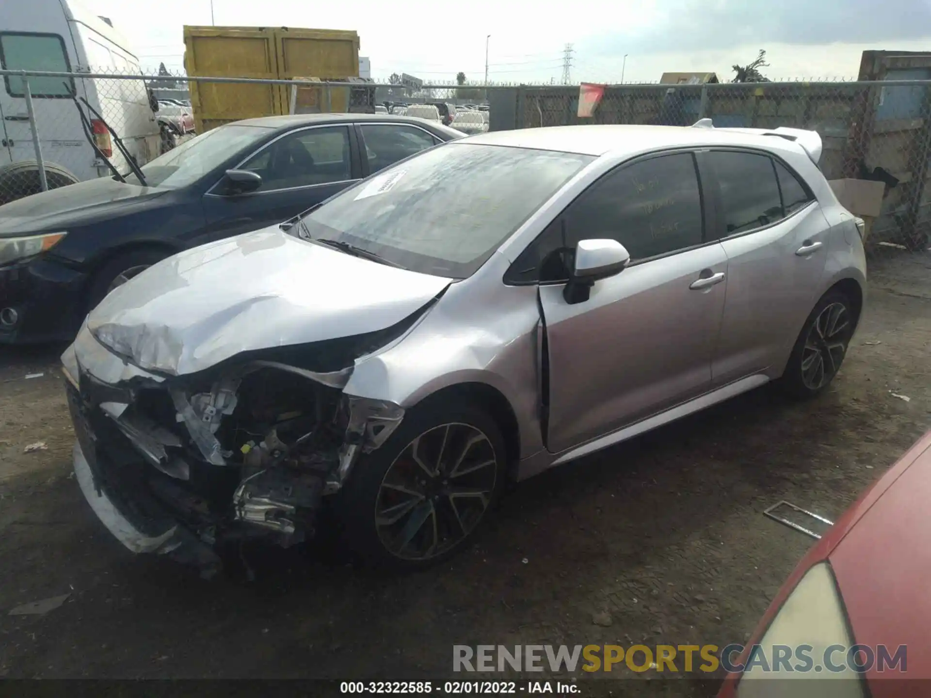 2 Photograph of a damaged car JTNK4RBEXK3067129 TOYOTA COROLLA HATCHBACK 2019