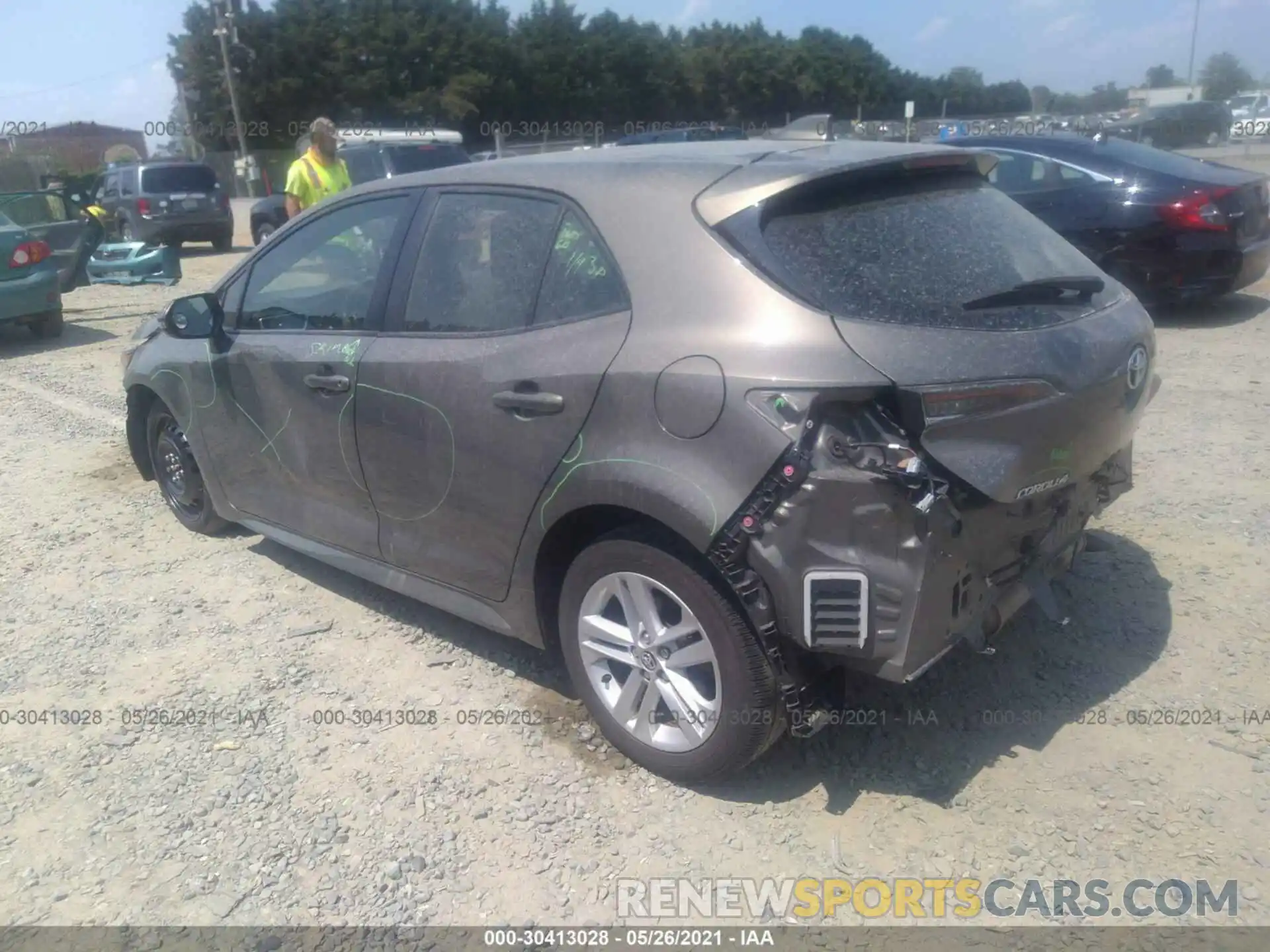 3 Photograph of a damaged car JTNK4RBEXK3067177 TOYOTA COROLLA HATCHBACK 2019