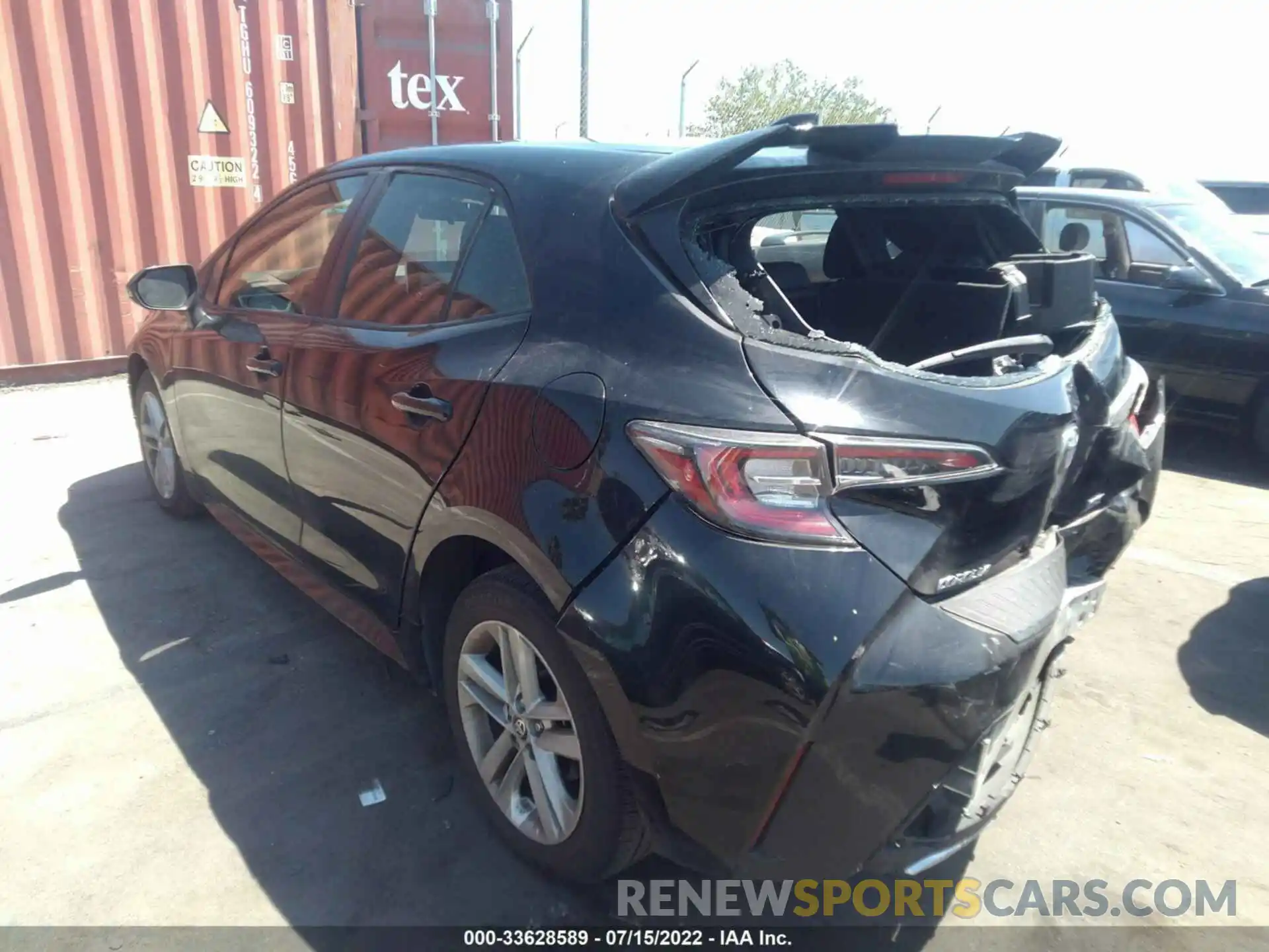 3 Photograph of a damaged car JTNK4RBEXK3070094 TOYOTA COROLLA HATCHBACK 2019