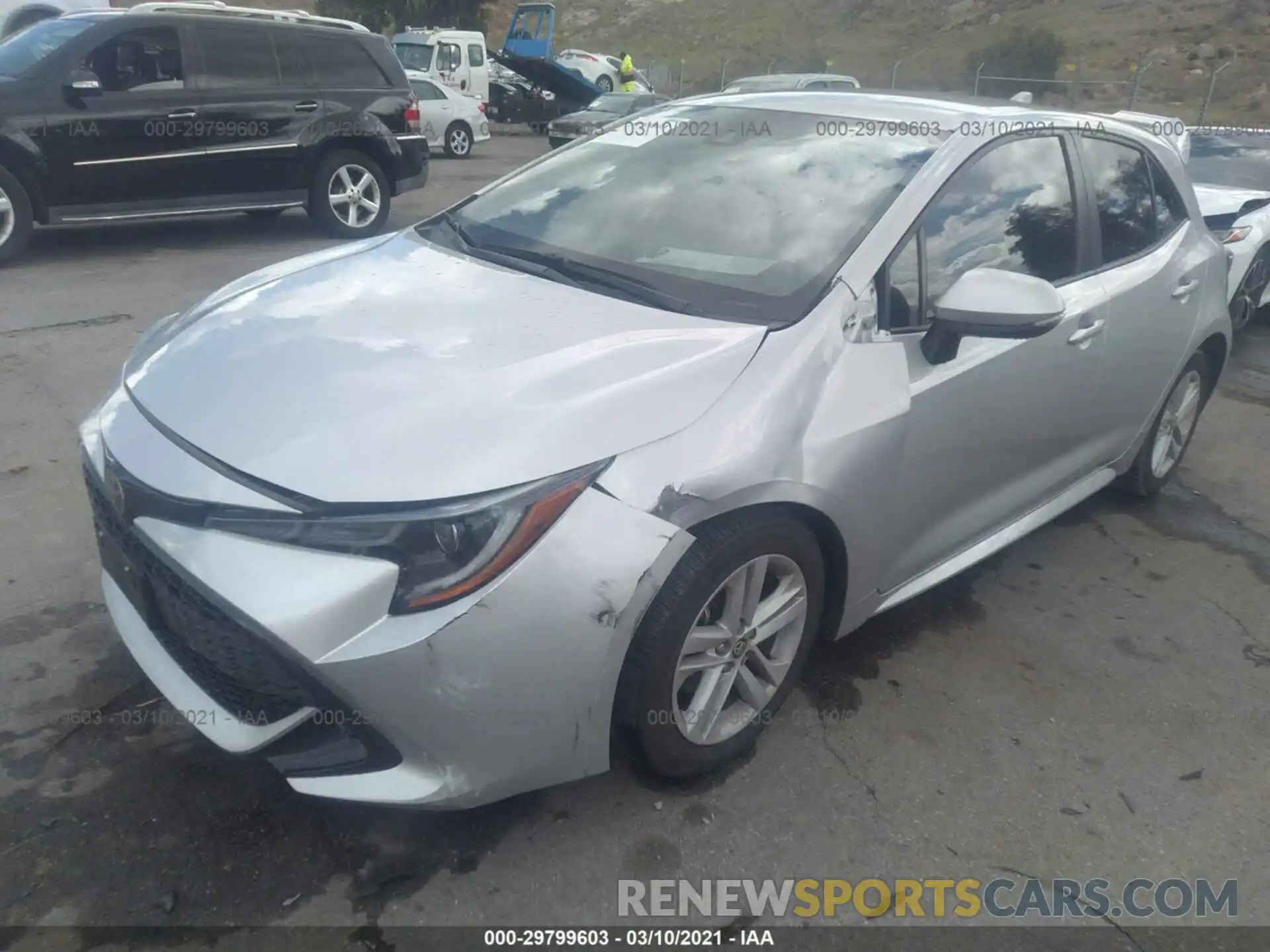 2 Photograph of a damaged car JTNK4RBEXK3071438 TOYOTA COROLLA HATCHBACK 2019