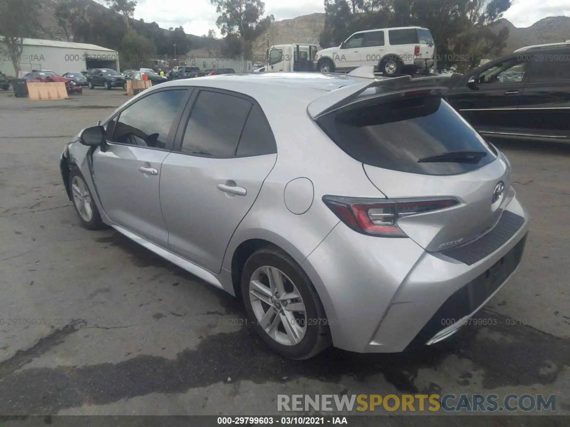 3 Photograph of a damaged car JTNK4RBEXK3071438 TOYOTA COROLLA HATCHBACK 2019