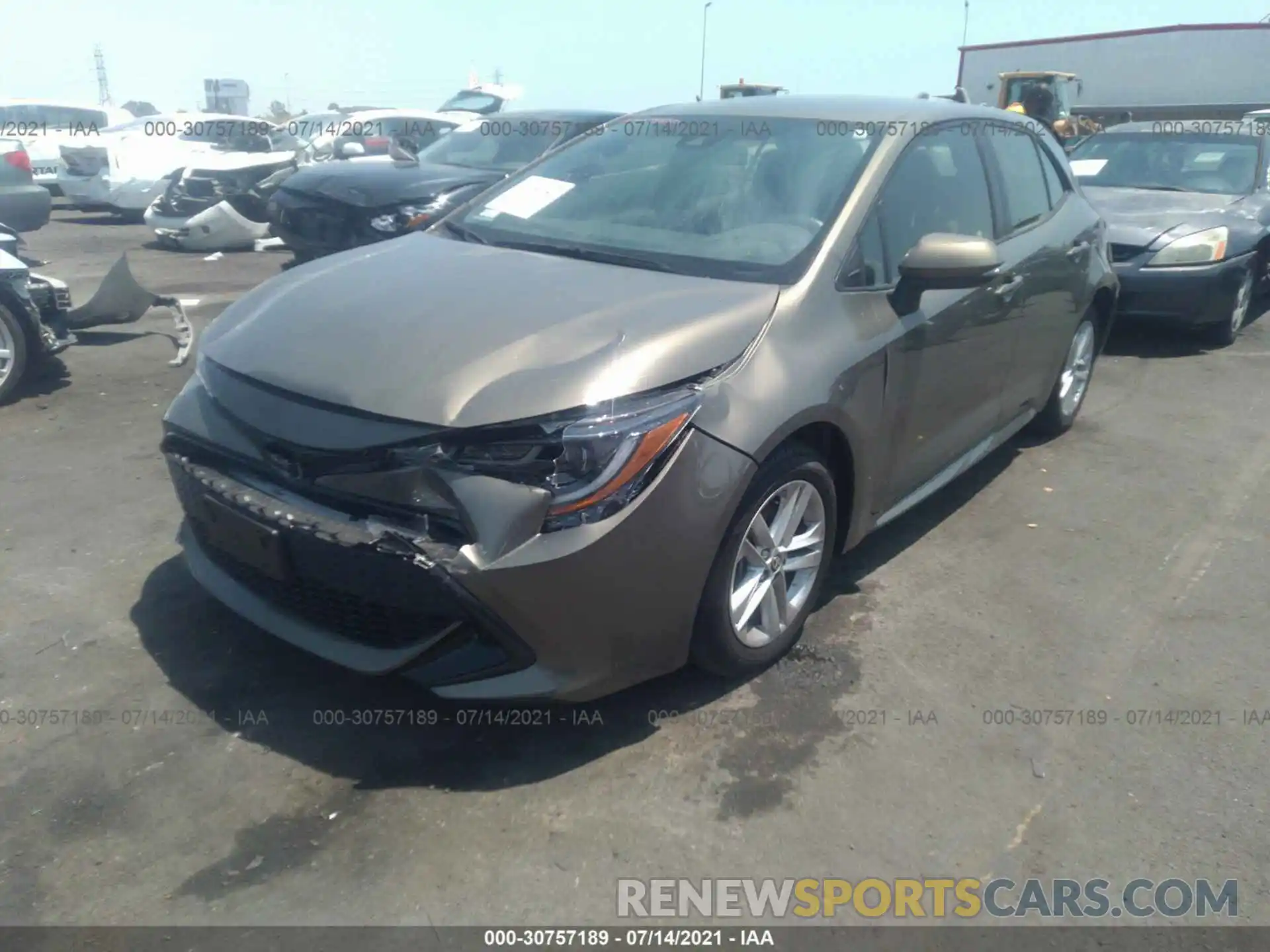 2 Photograph of a damaged car JTNK4RBEXK3072296 TOYOTA COROLLA HATCHBACK 2019