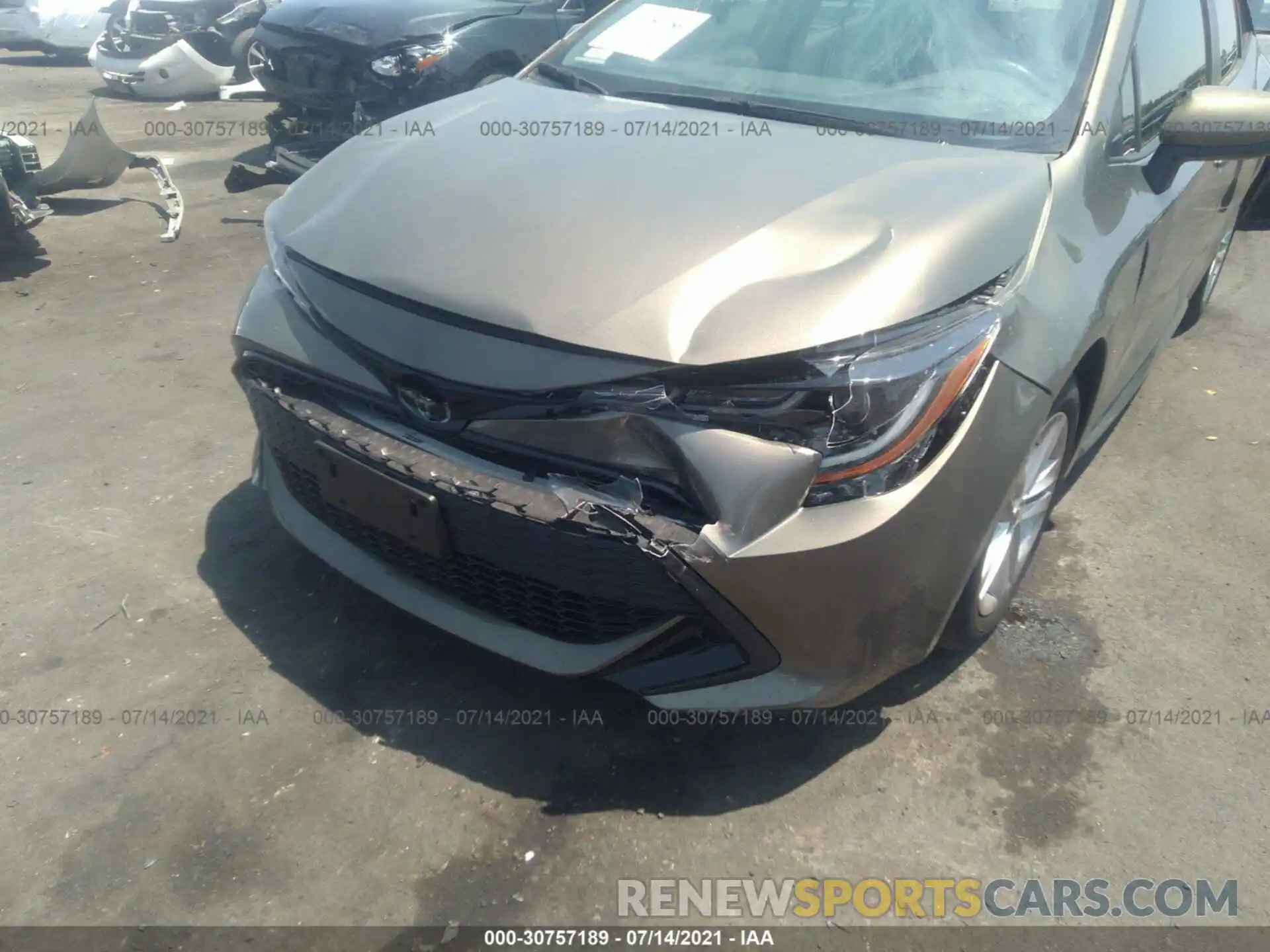 6 Photograph of a damaged car JTNK4RBEXK3072296 TOYOTA COROLLA HATCHBACK 2019