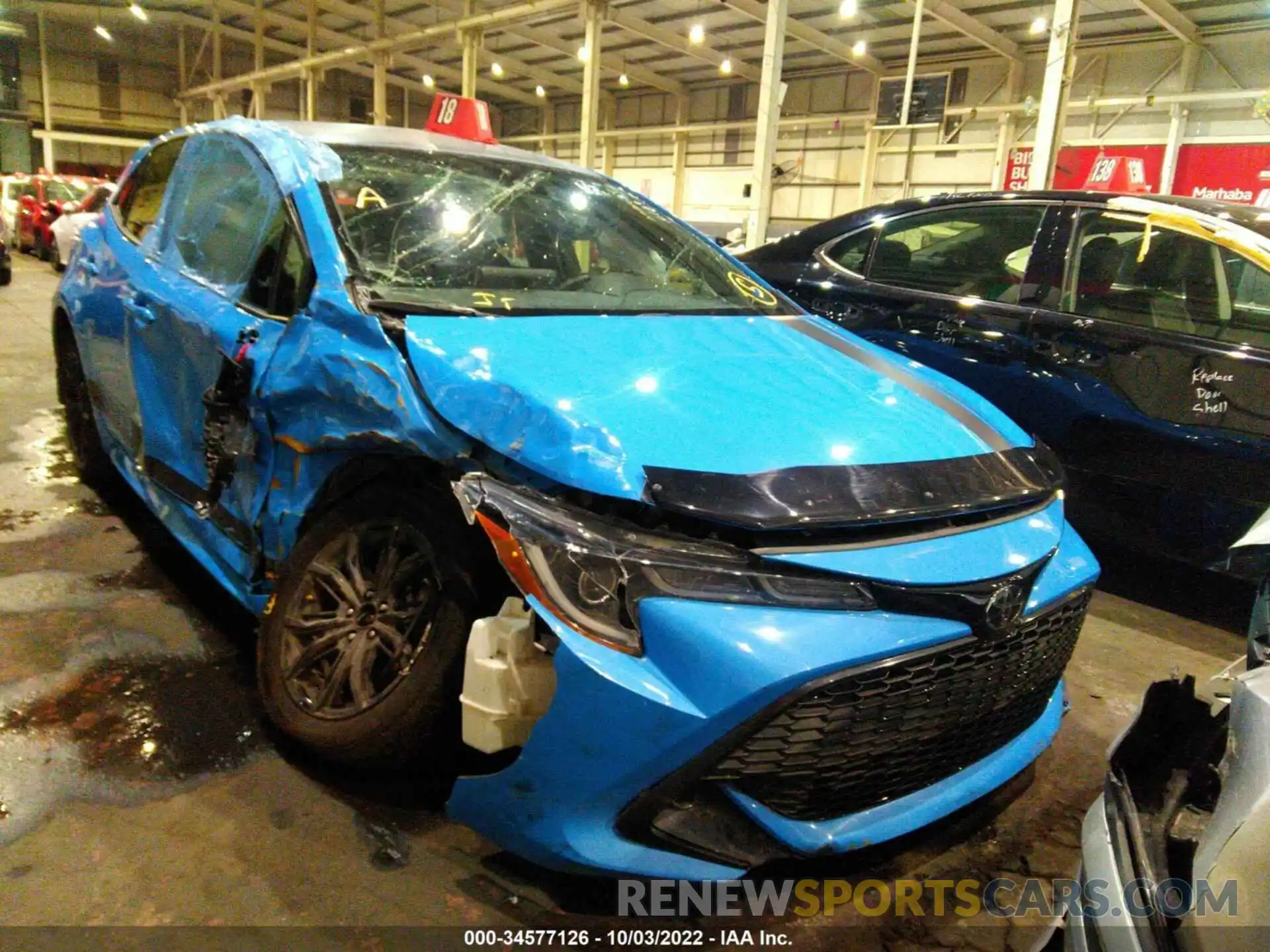 1 Photograph of a damaged car 00NK4RBE5L3075642 TOYOTA COROLLA HATCHBACK 2020