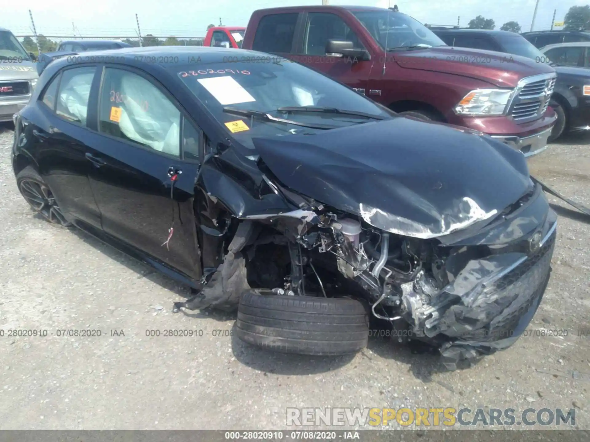 1 Photograph of a damaged car JTNA4RBE7L3092163 TOYOTA COROLLA HATCHBACK 2020