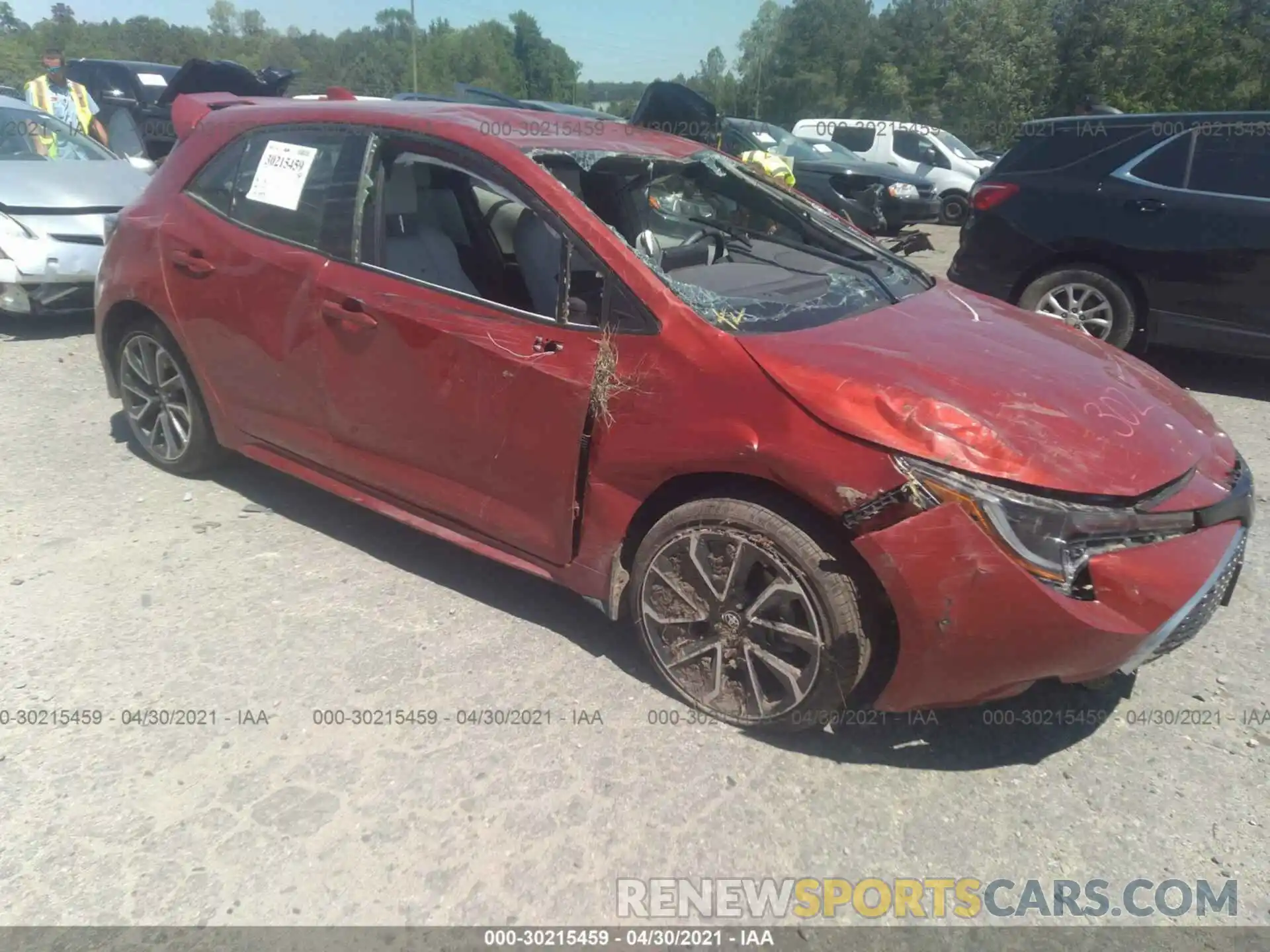 1 Photograph of a damaged car JTNA4RBE8L3084850 TOYOTA COROLLA HATCHBACK 2020