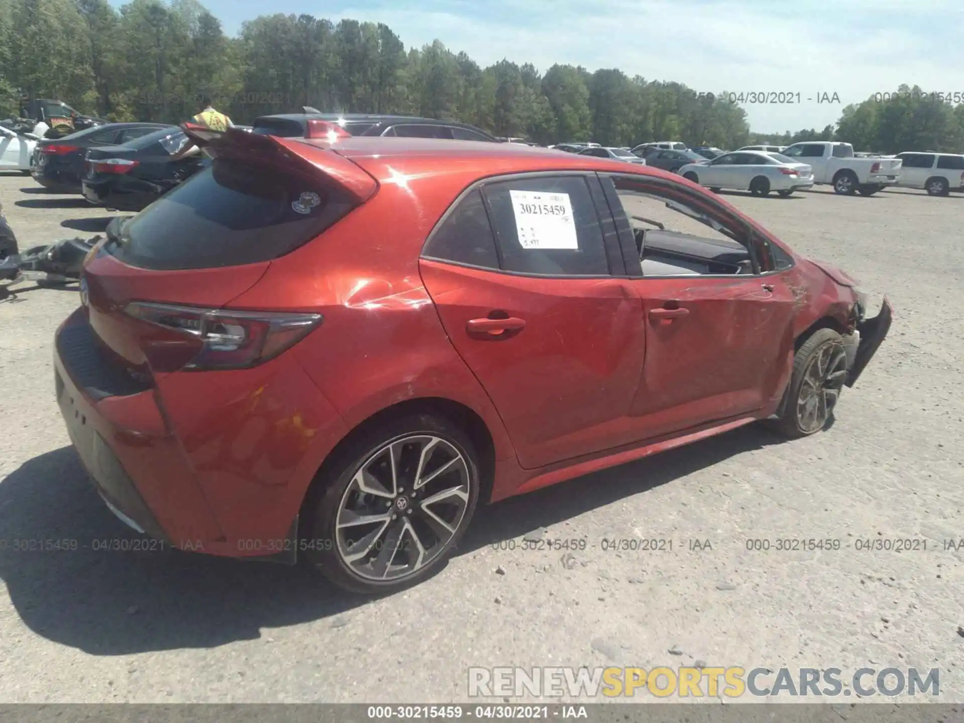 4 Photograph of a damaged car JTNA4RBE8L3084850 TOYOTA COROLLA HATCHBACK 2020