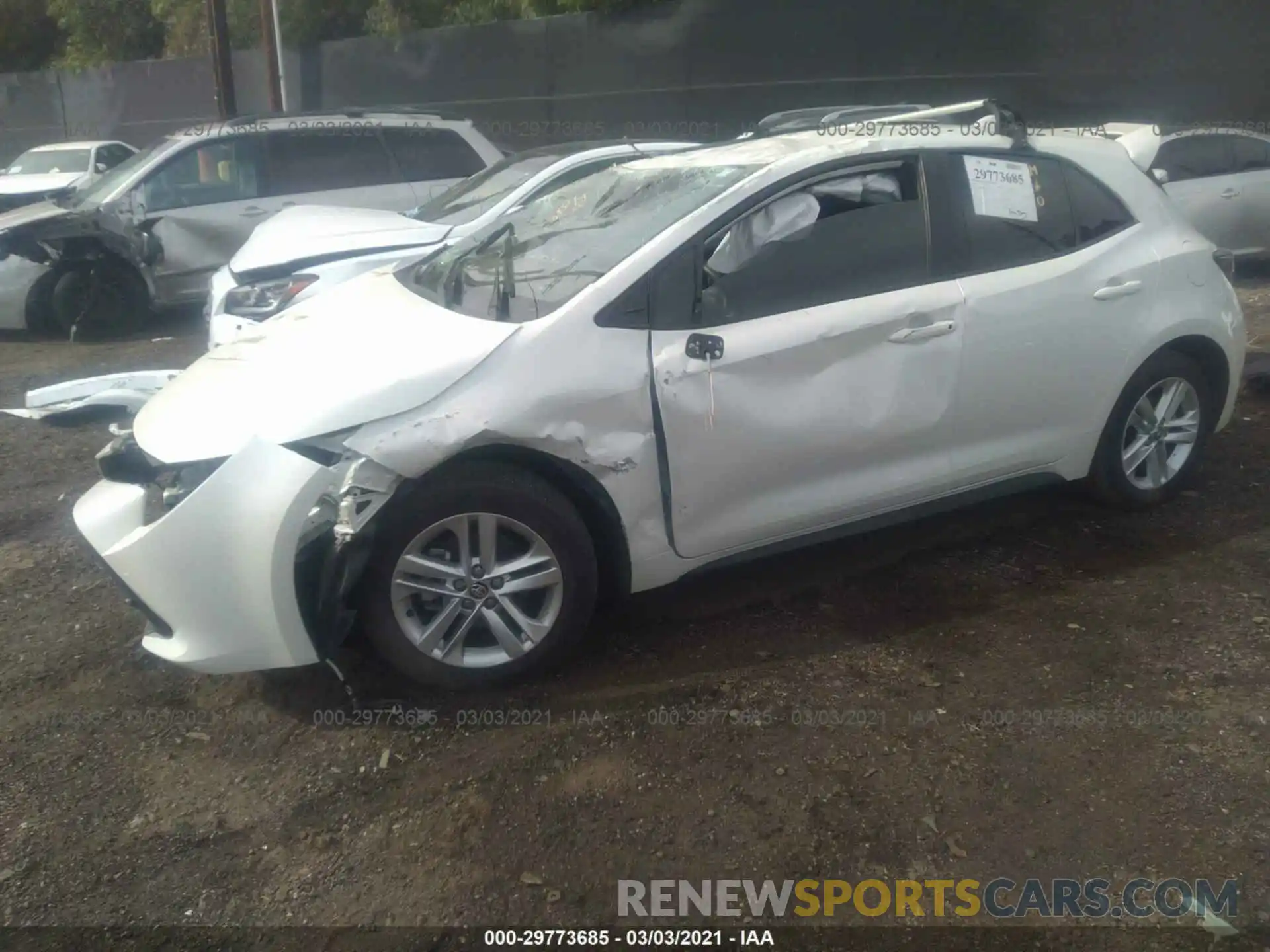 2 Photograph of a damaged car JTNB4RBE0L3085656 TOYOTA COROLLA HATCHBACK 2020