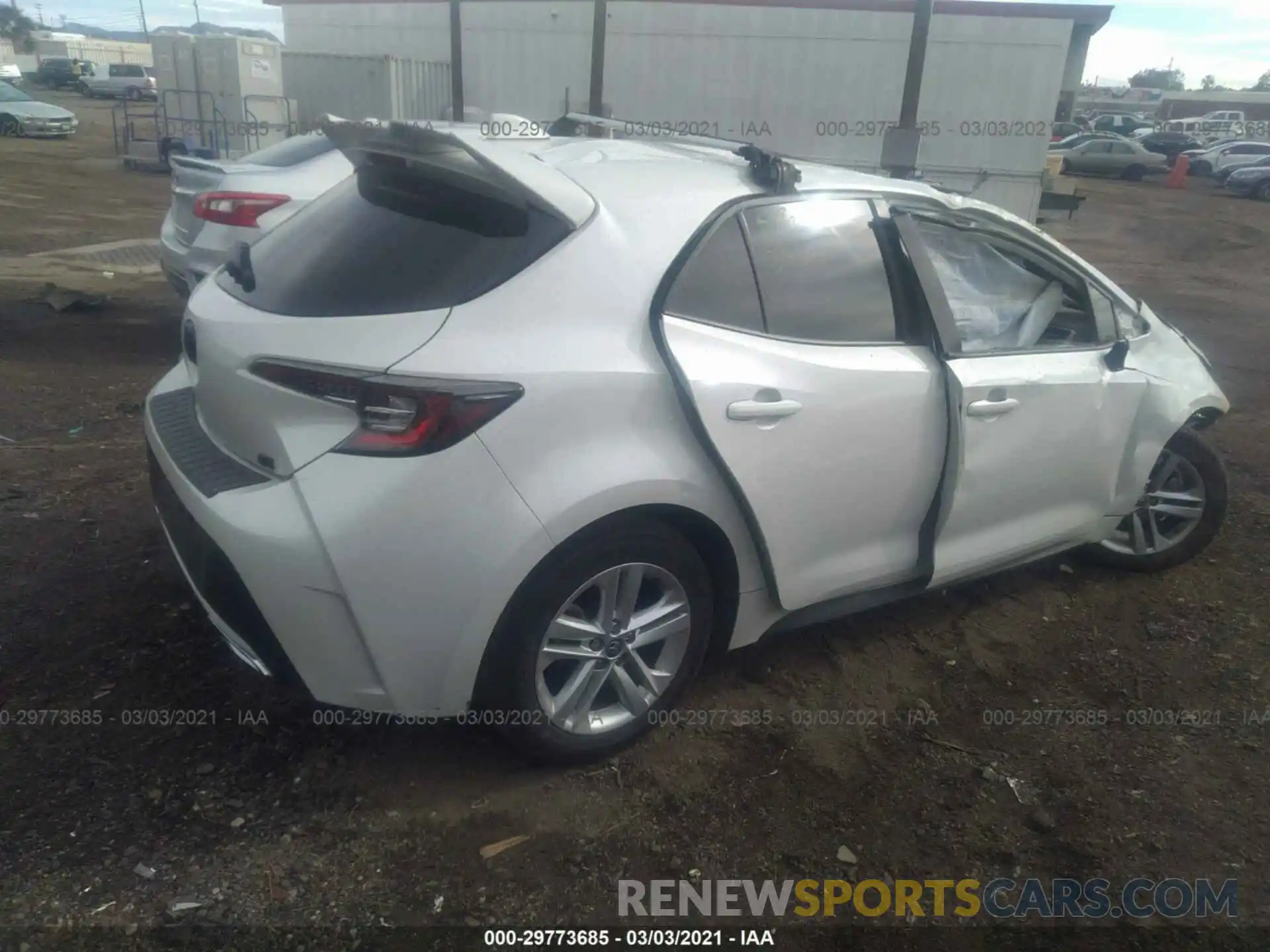 4 Photograph of a damaged car JTNB4RBE0L3085656 TOYOTA COROLLA HATCHBACK 2020