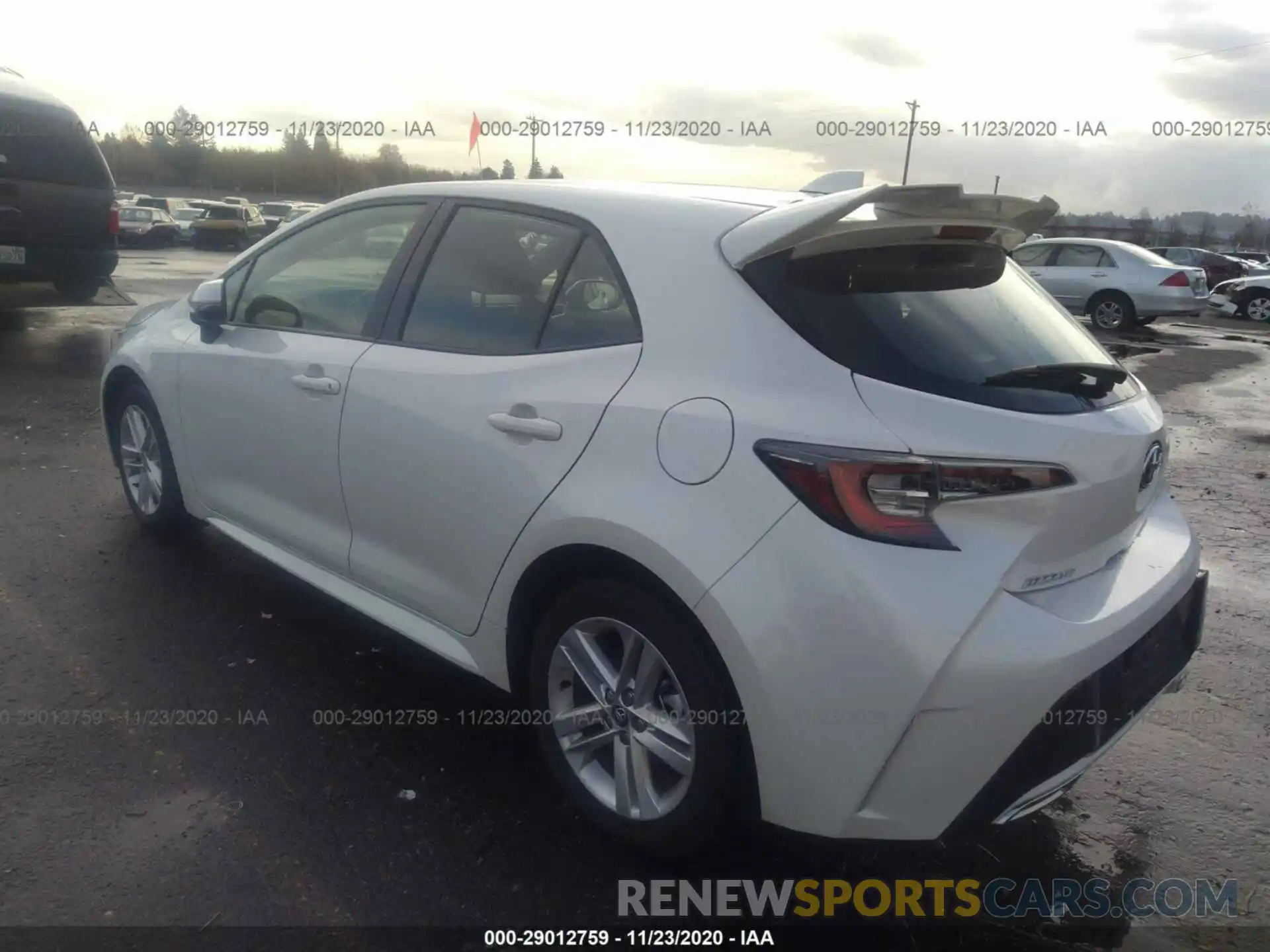 3 Photograph of a damaged car JTNB4RBE0L3095281 TOYOTA COROLLA HATCHBACK 2020