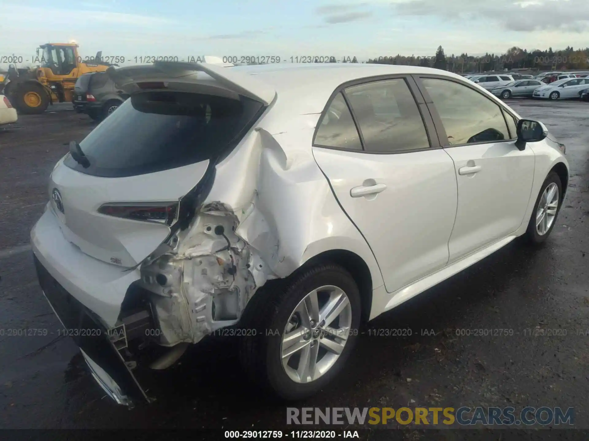 4 Photograph of a damaged car JTNB4RBE0L3095281 TOYOTA COROLLA HATCHBACK 2020