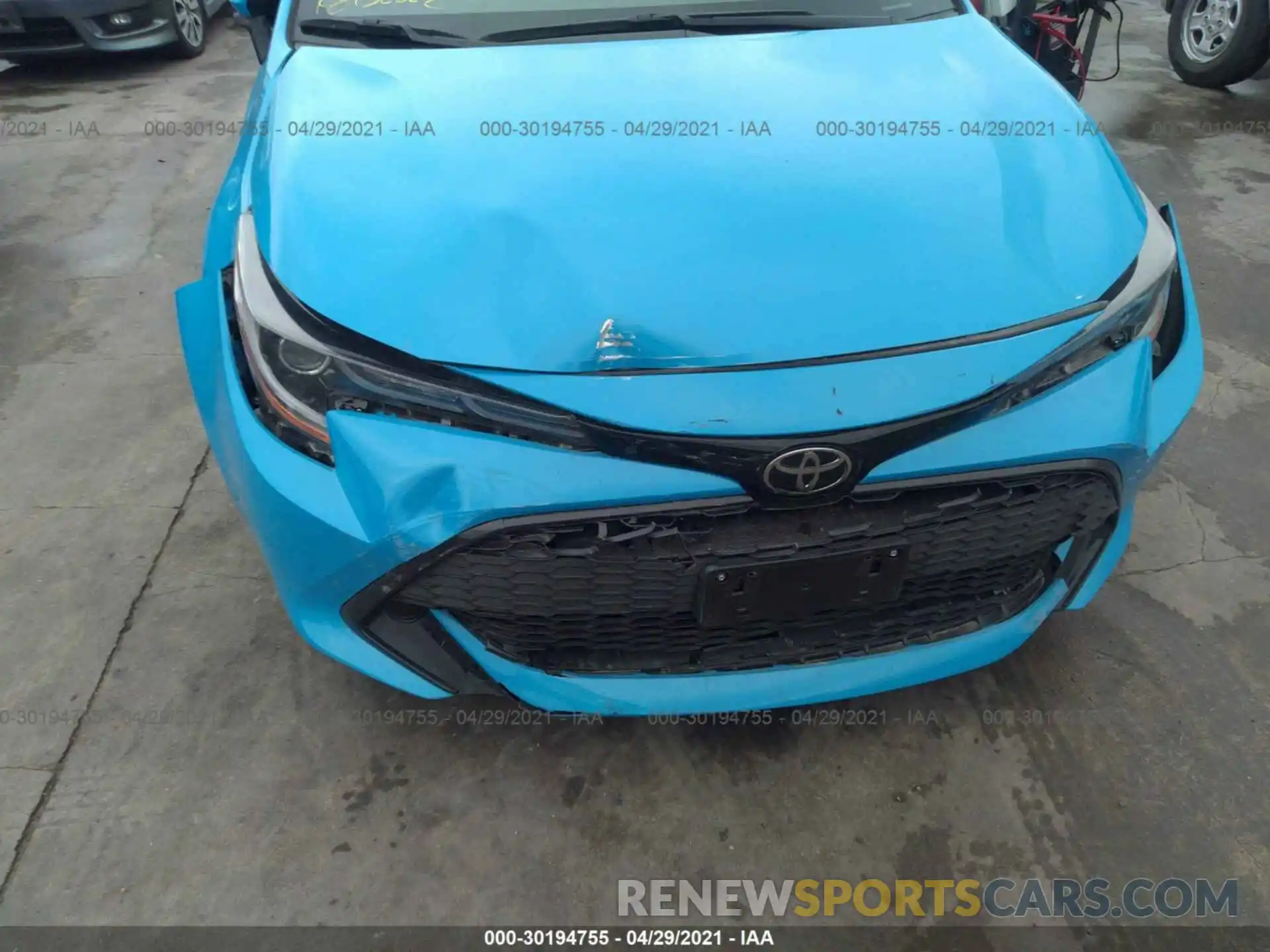 6 Photograph of a damaged car JTNB4RBE0L3097872 TOYOTA COROLLA HATCHBACK 2020