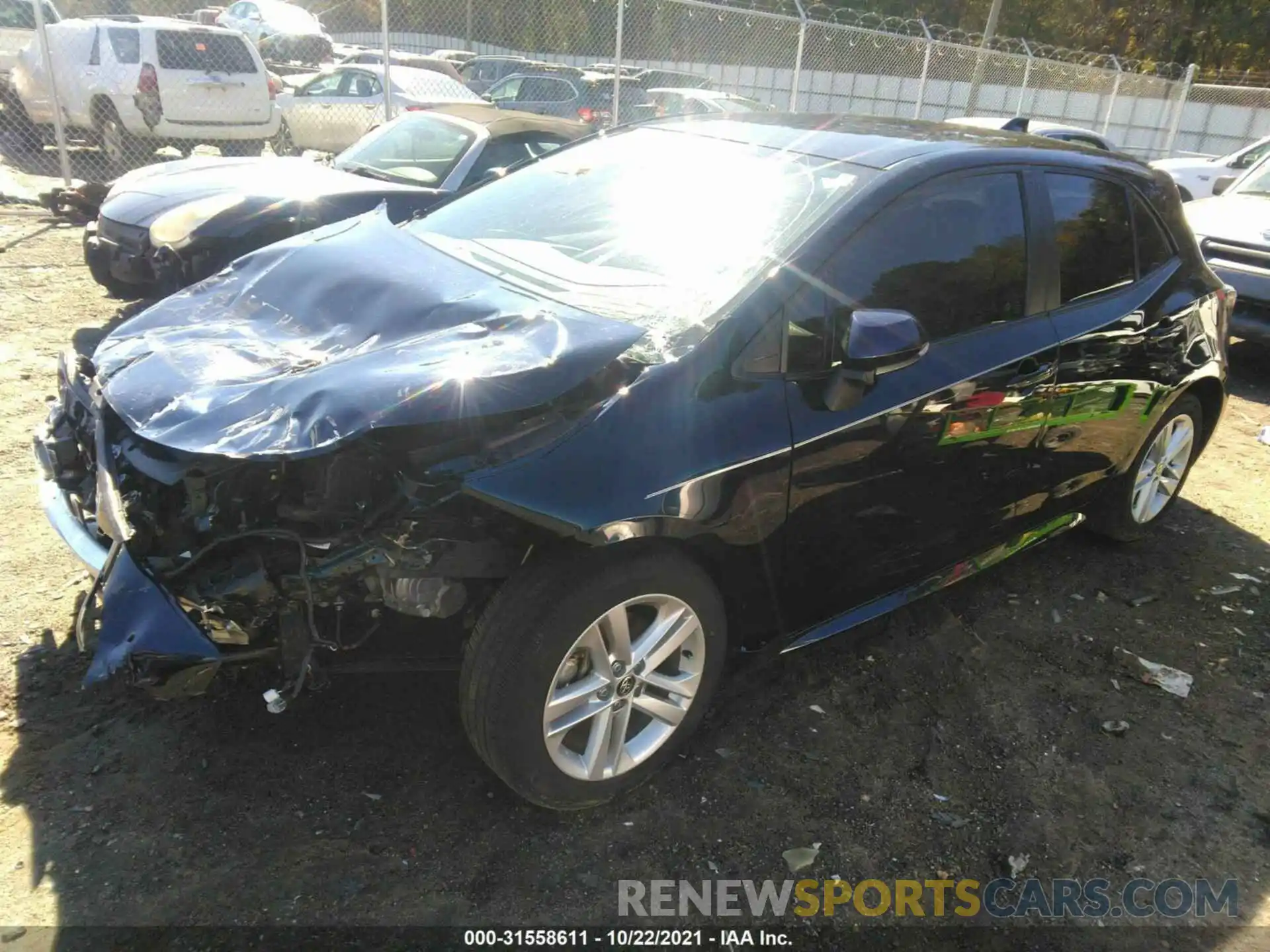 2 Photograph of a damaged car JTNB4RBE2L3082340 TOYOTA COROLLA HATCHBACK 2020