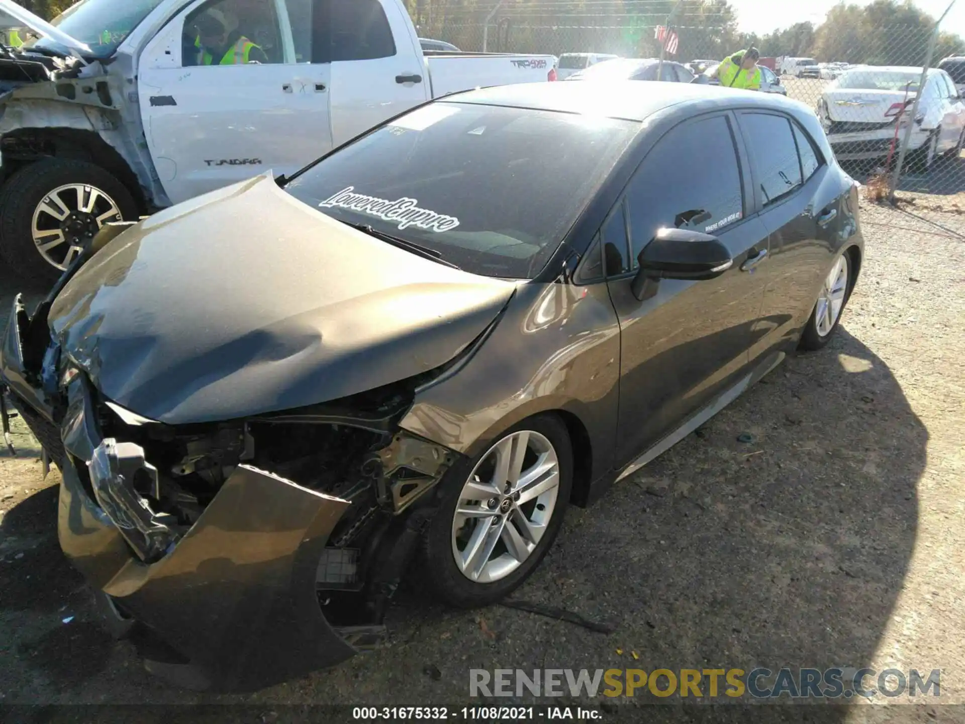 2 Photograph of a damaged car JTNB4RBE7L3085282 TOYOTA COROLLA HATCHBACK 2020