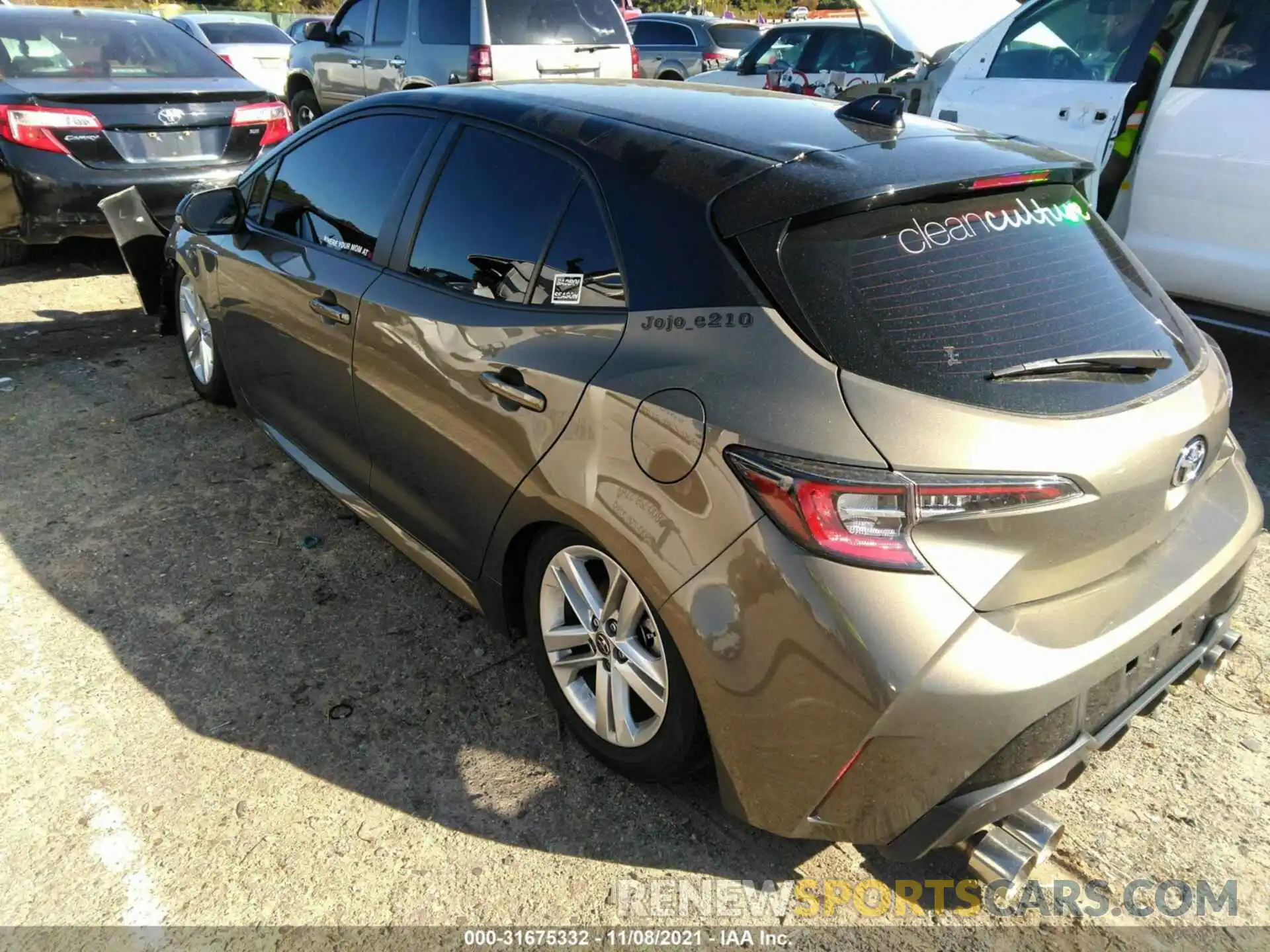 3 Photograph of a damaged car JTNB4RBE7L3085282 TOYOTA COROLLA HATCHBACK 2020