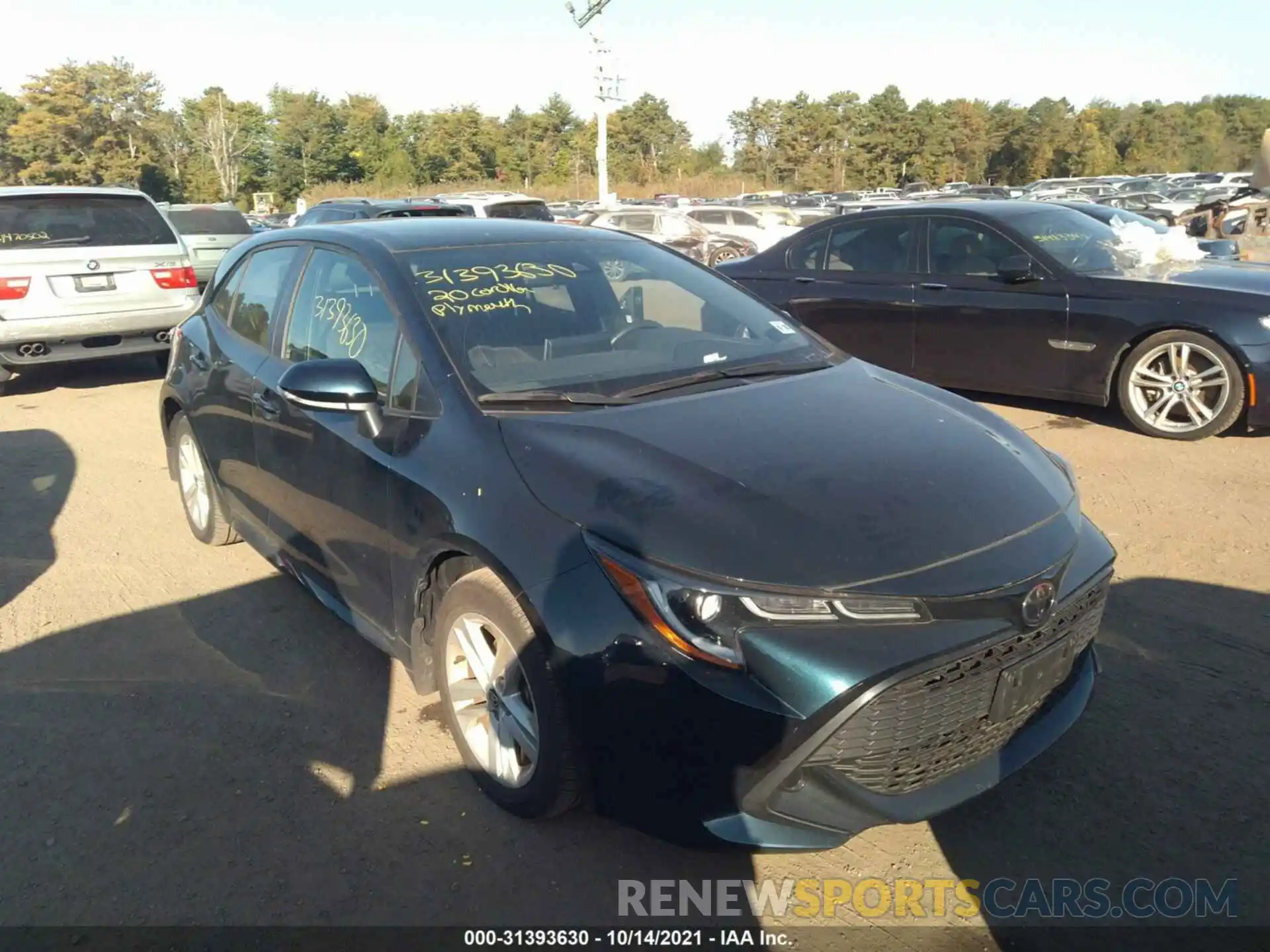 1 Photograph of a damaged car JTNB4RBE9L3080567 TOYOTA COROLLA HATCHBACK 2020