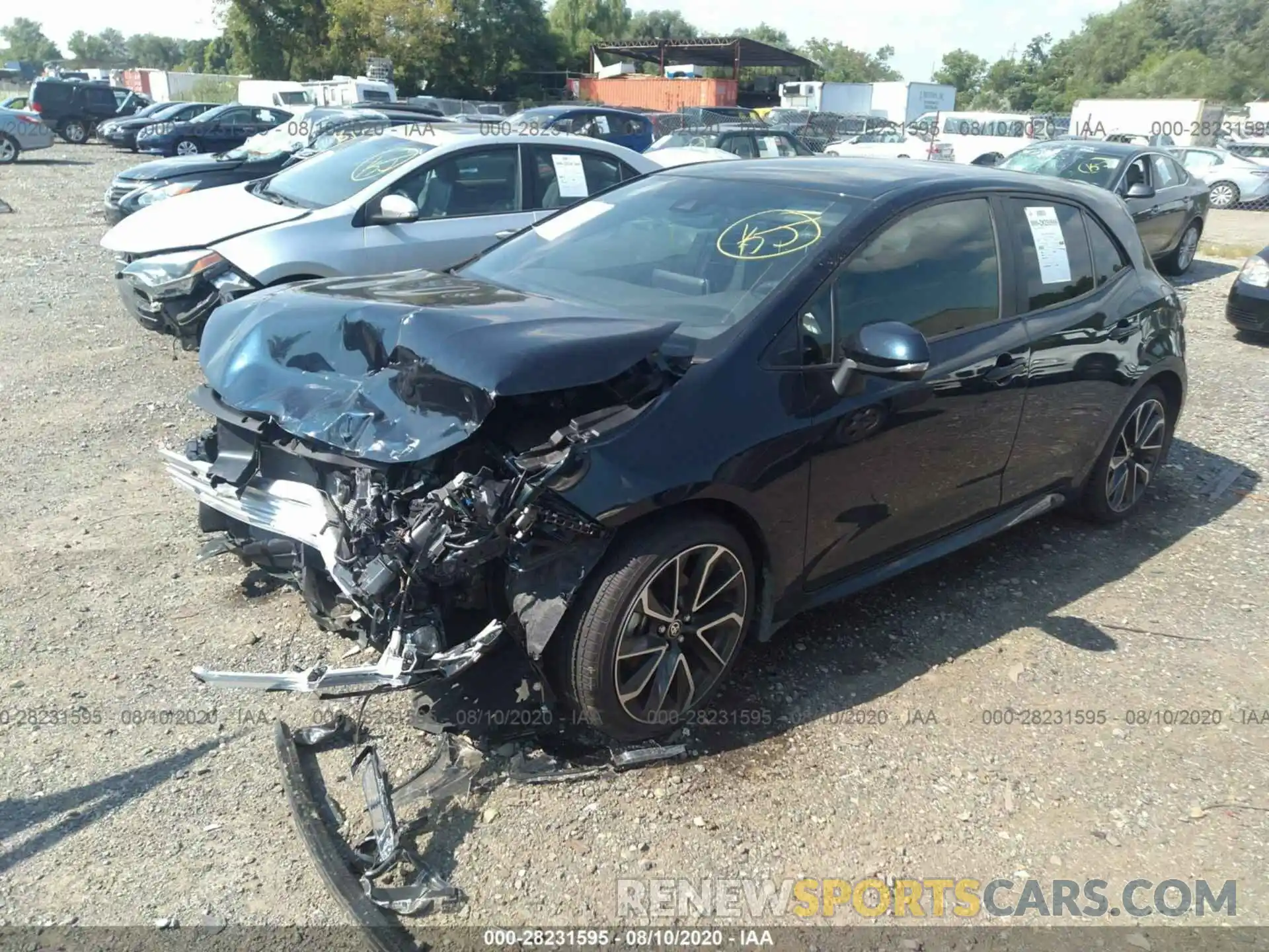 2 Photograph of a damaged car JTNC4RBE1L3076422 TOYOTA COROLLA HATCHBACK 2020