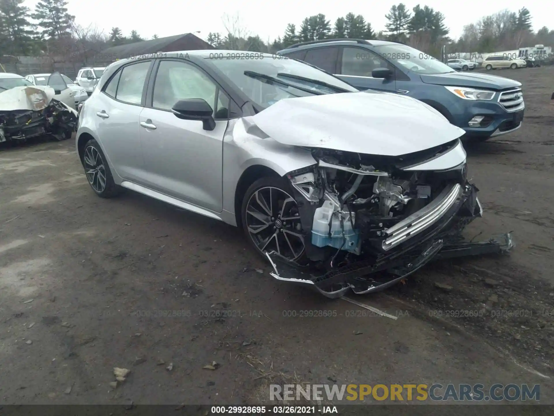 1 Photograph of a damaged car JTNC4RBE2L3082987 TOYOTA COROLLA HATCHBACK 2020