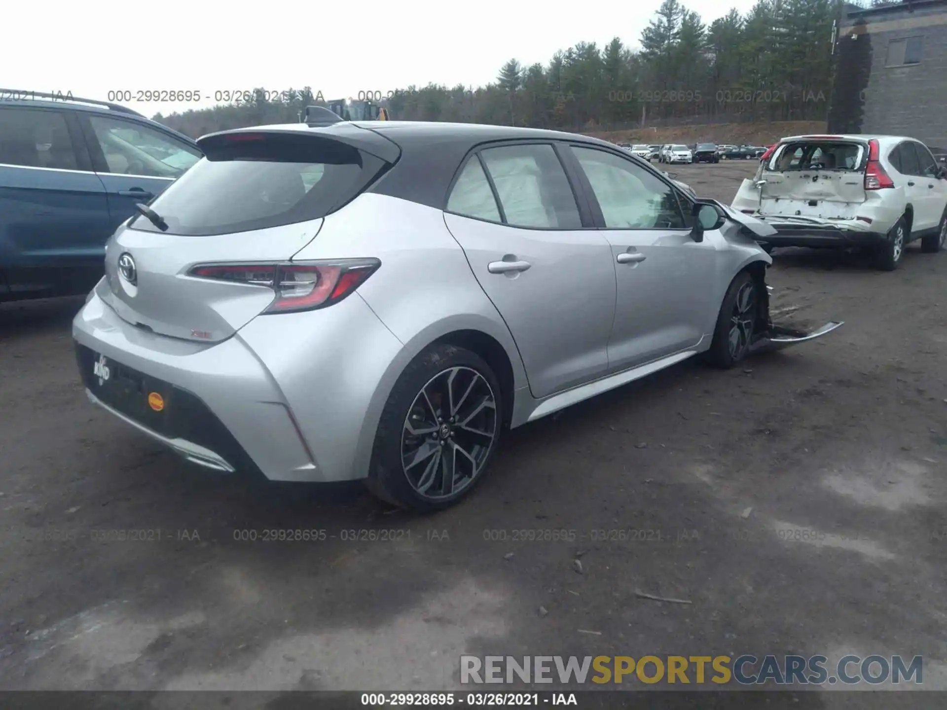 4 Photograph of a damaged car JTNC4RBE2L3082987 TOYOTA COROLLA HATCHBACK 2020