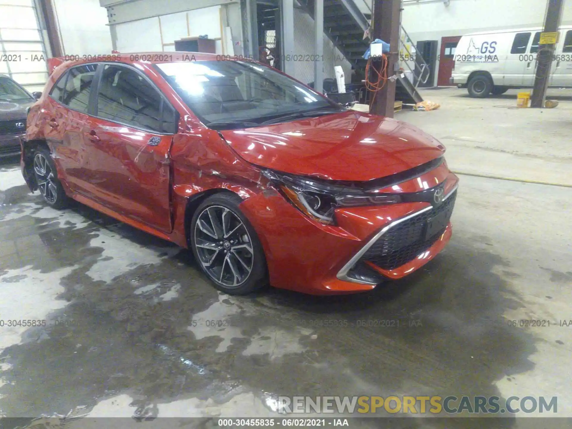 1 Photograph of a damaged car JTNC4RBE2L3095982 TOYOTA COROLLA HATCHBACK 2020