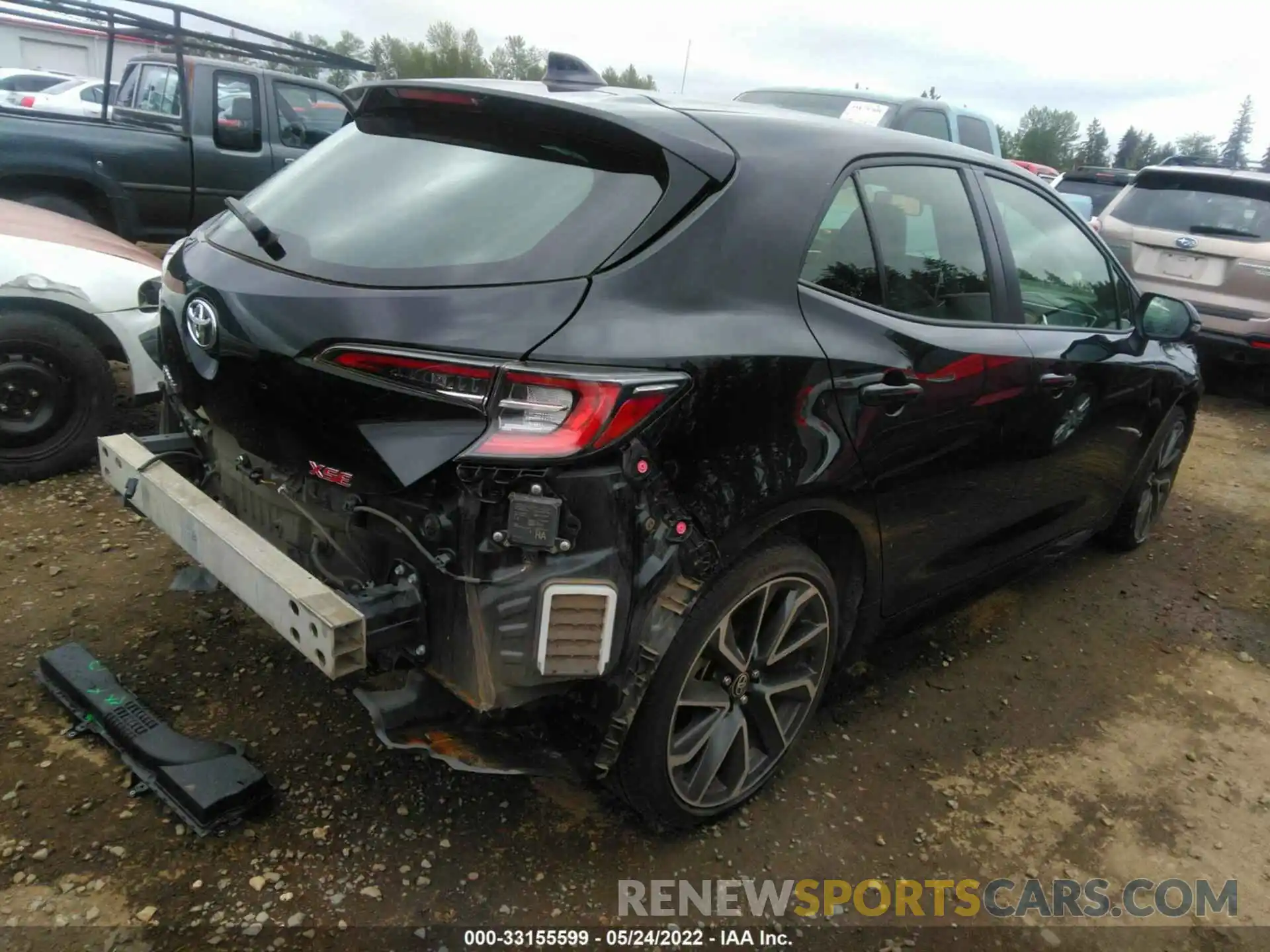 4 Photograph of a damaged car JTNC4RBE2L3097506 TOYOTA COROLLA HATCHBACK 2020