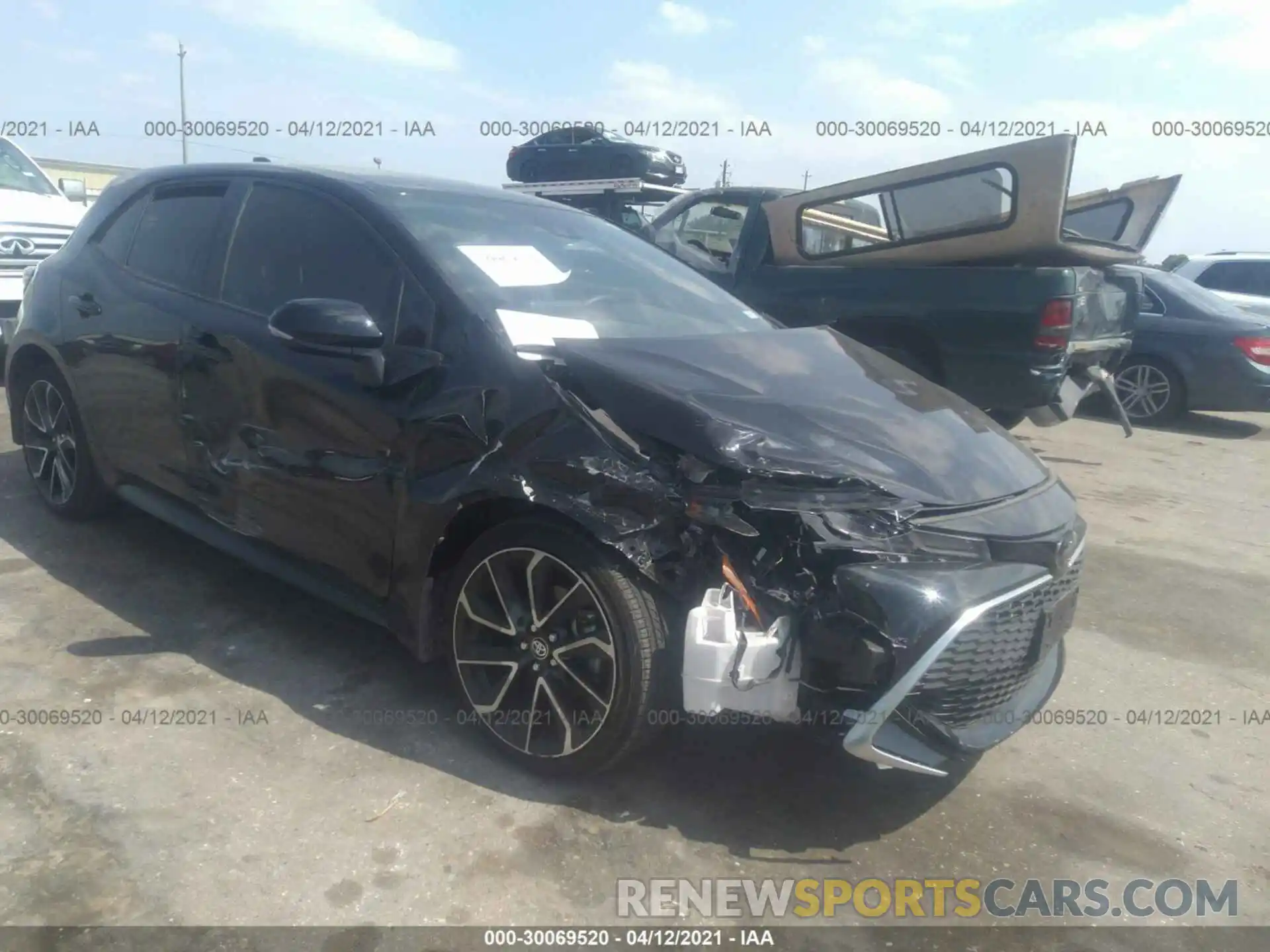 1 Photograph of a damaged car JTNC4RBE4L3087852 TOYOTA COROLLA HATCHBACK 2020