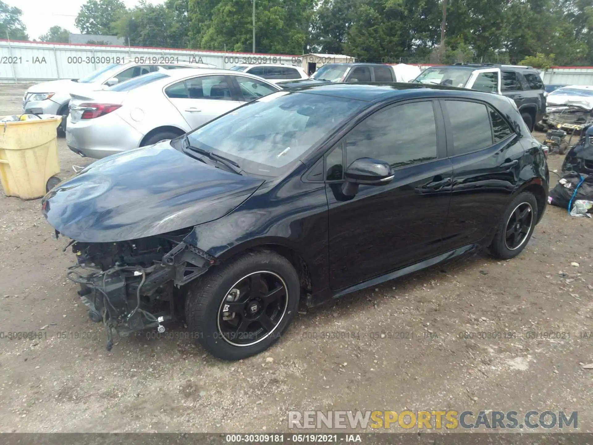 2 Photograph of a damaged car JTNC4RBE5L3085138 TOYOTA COROLLA HATCHBACK 2020