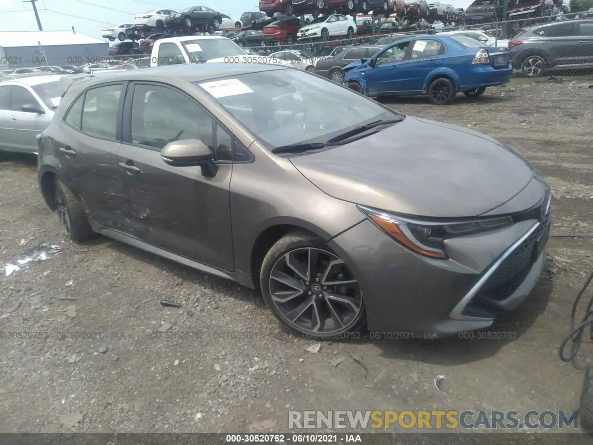 1 Photograph of a damaged car JTNC4RBE6L3079350 TOYOTA COROLLA HATCHBACK 2020