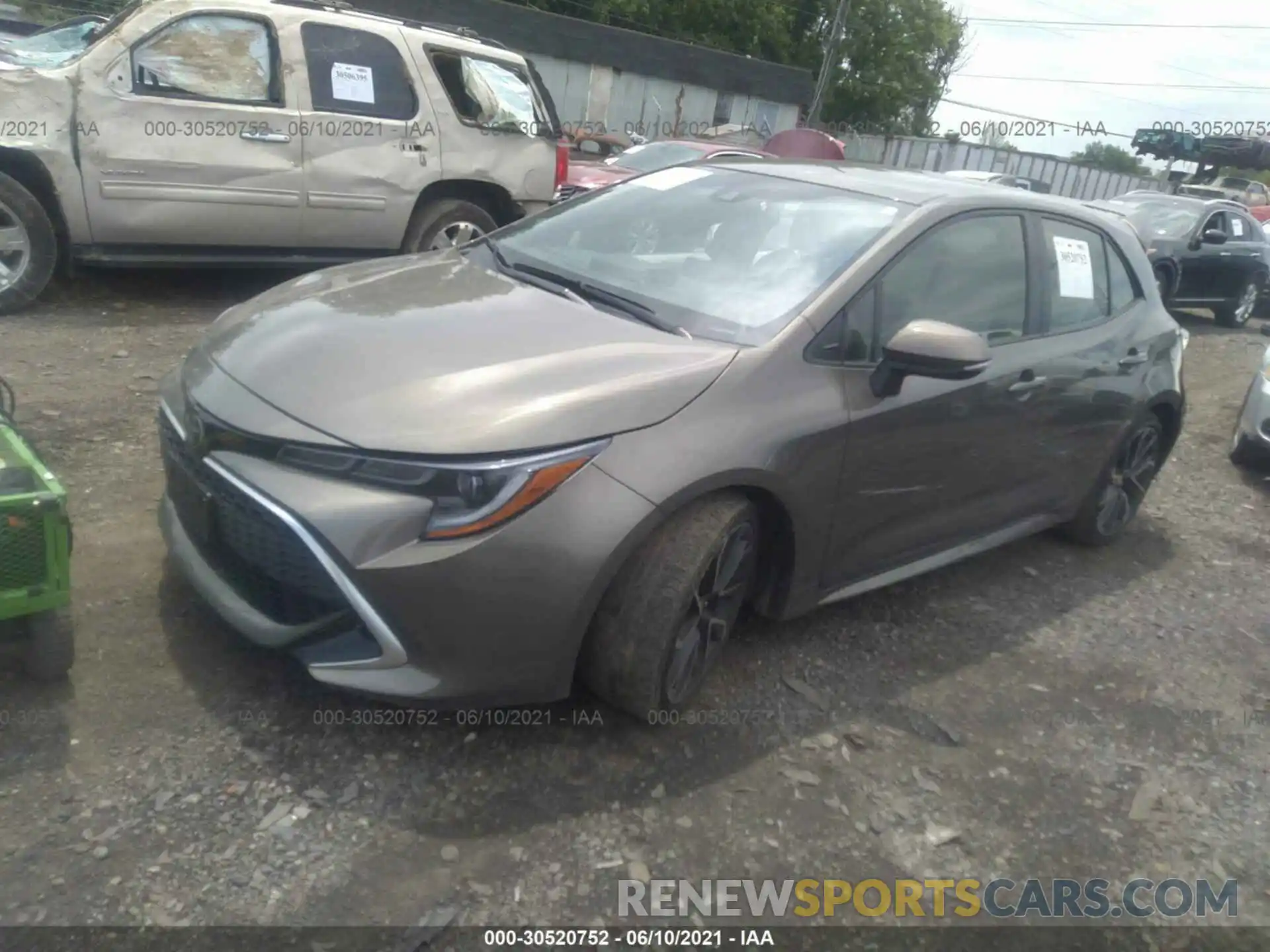 2 Photograph of a damaged car JTNC4RBE6L3079350 TOYOTA COROLLA HATCHBACK 2020