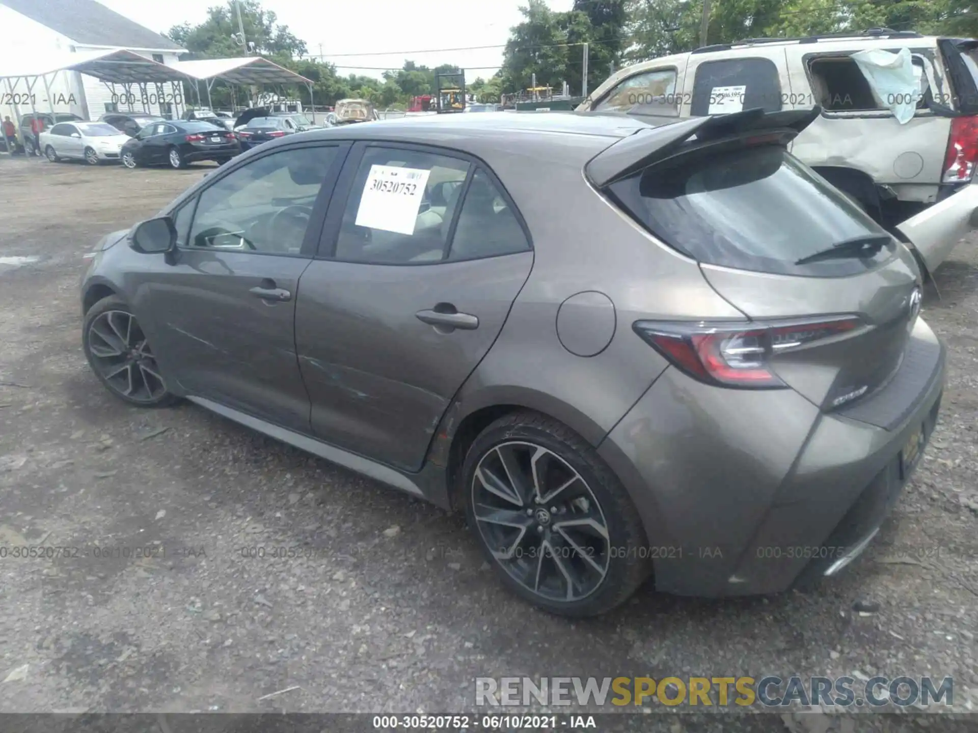 3 Photograph of a damaged car JTNC4RBE6L3079350 TOYOTA COROLLA HATCHBACK 2020