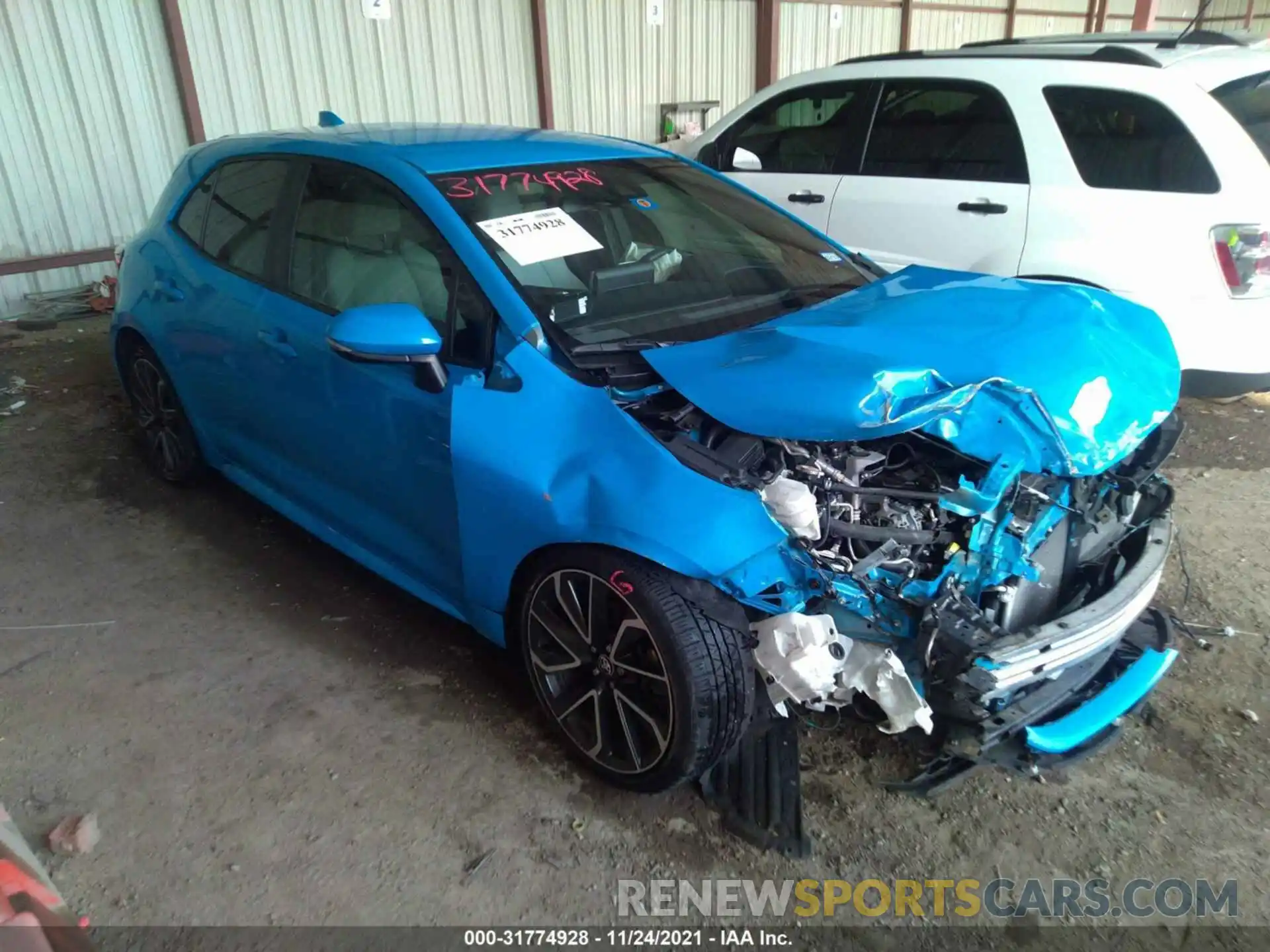 1 Photograph of a damaged car JTNC4RBE9L3078144 TOYOTA COROLLA HATCHBACK 2020